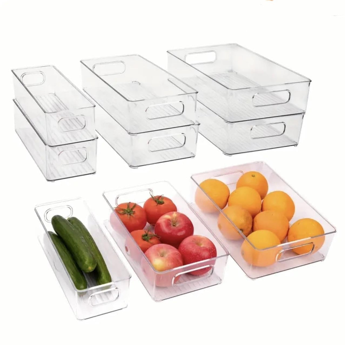 6 Pack Refrigerator Organizer Bins