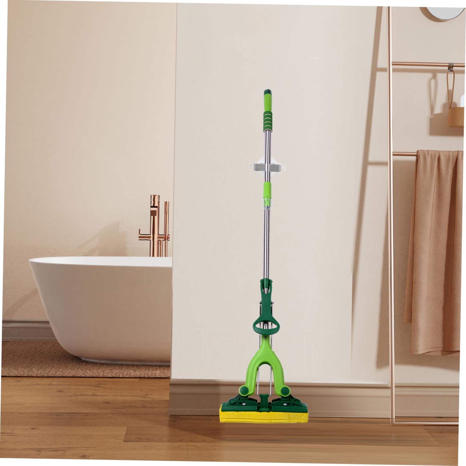 2 Pcs Mop and Broom Organizer Broom Mop Hanger White Mop and Broom Holder Wall Mount Wall Hooks for Brooms and Mops