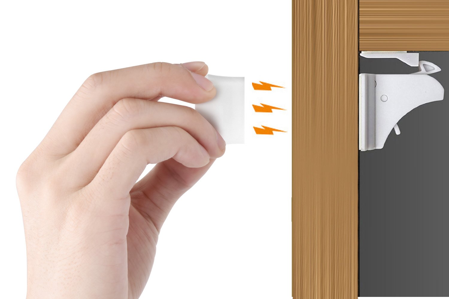 Adhesive Magnetic Locks for Cabinets & Drawers (40 Count)