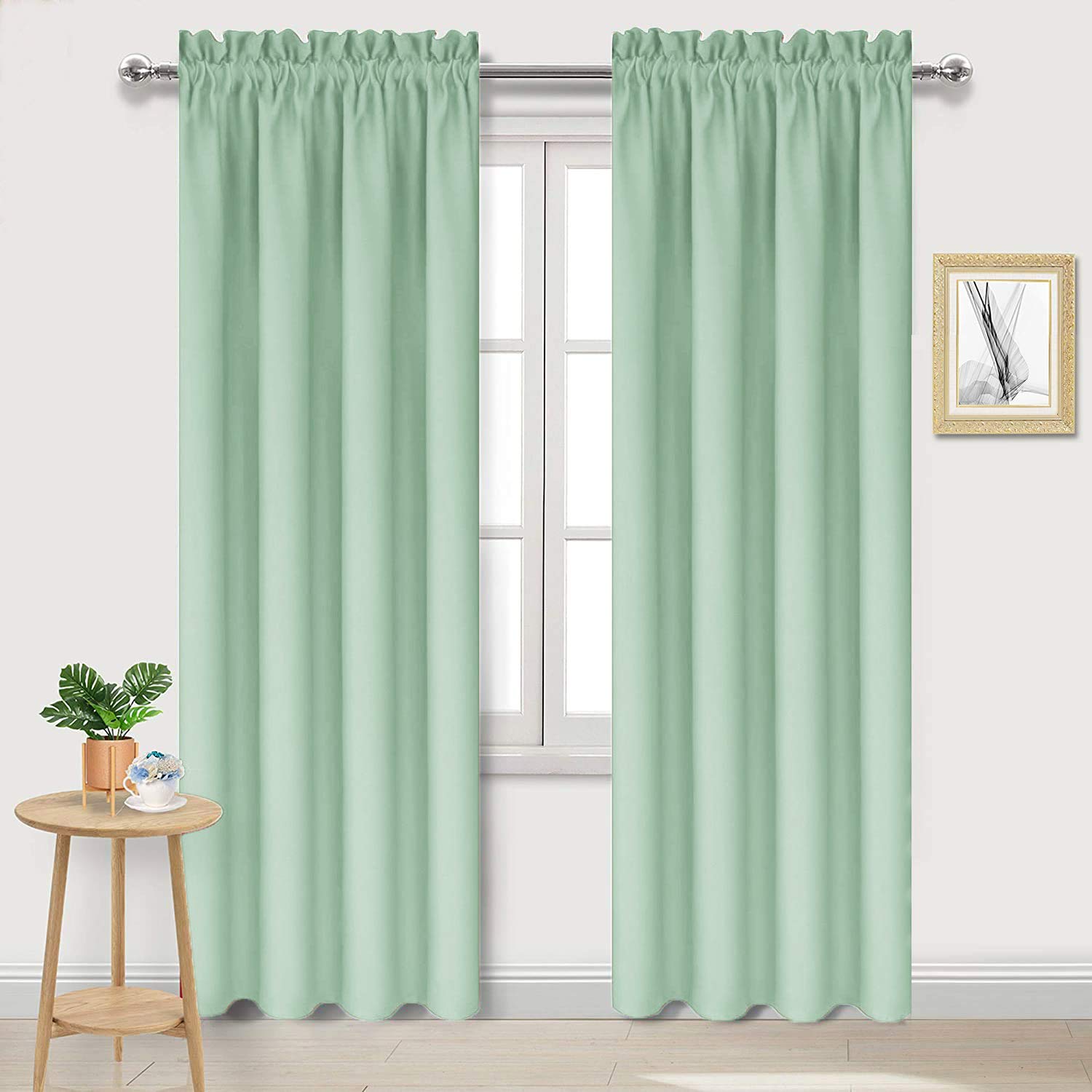 Blackout Curtains for Bedroom Living Room 38 x 84 Inch Long 2 Panels (2 Count)
