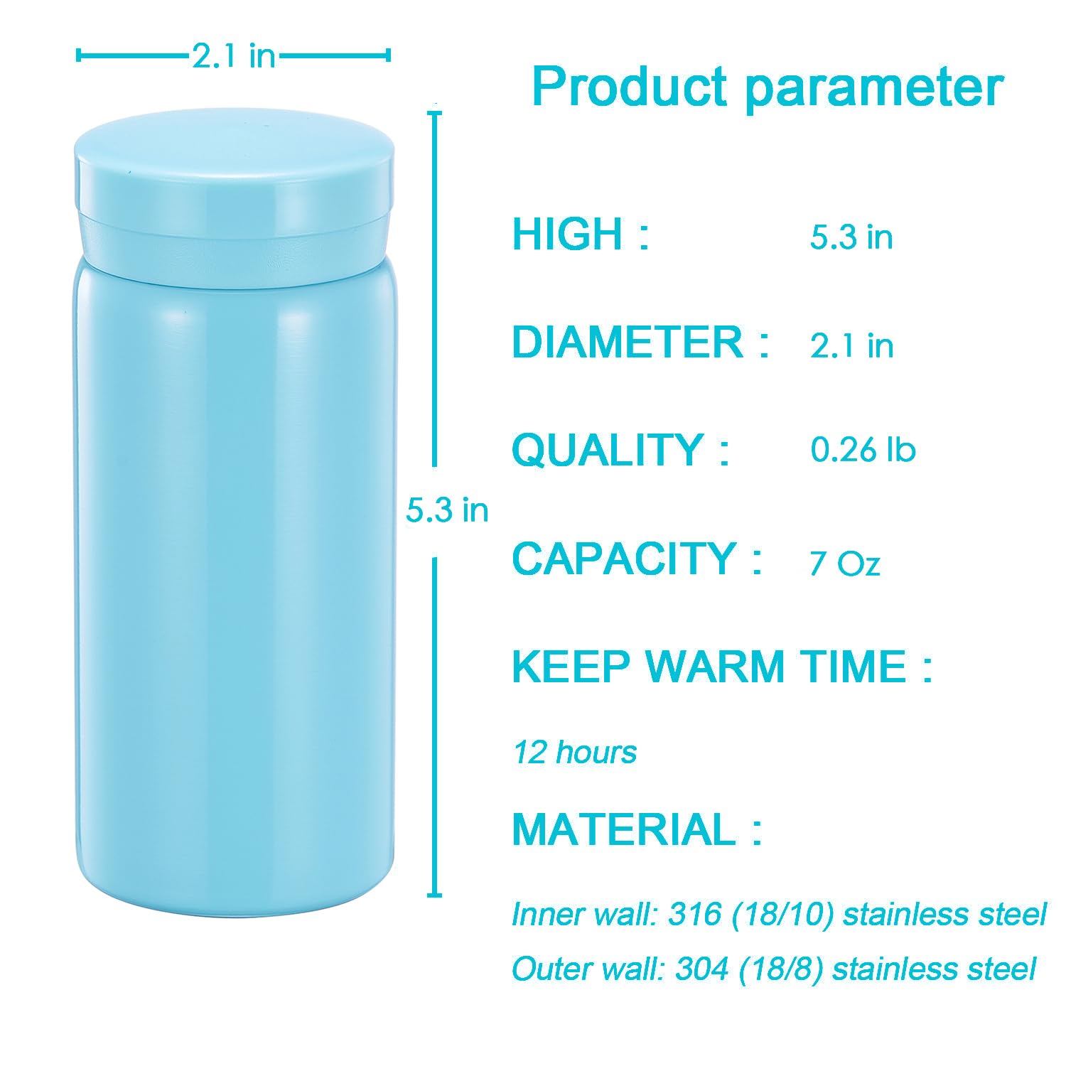 Mini Thermos Cute Water Bottle