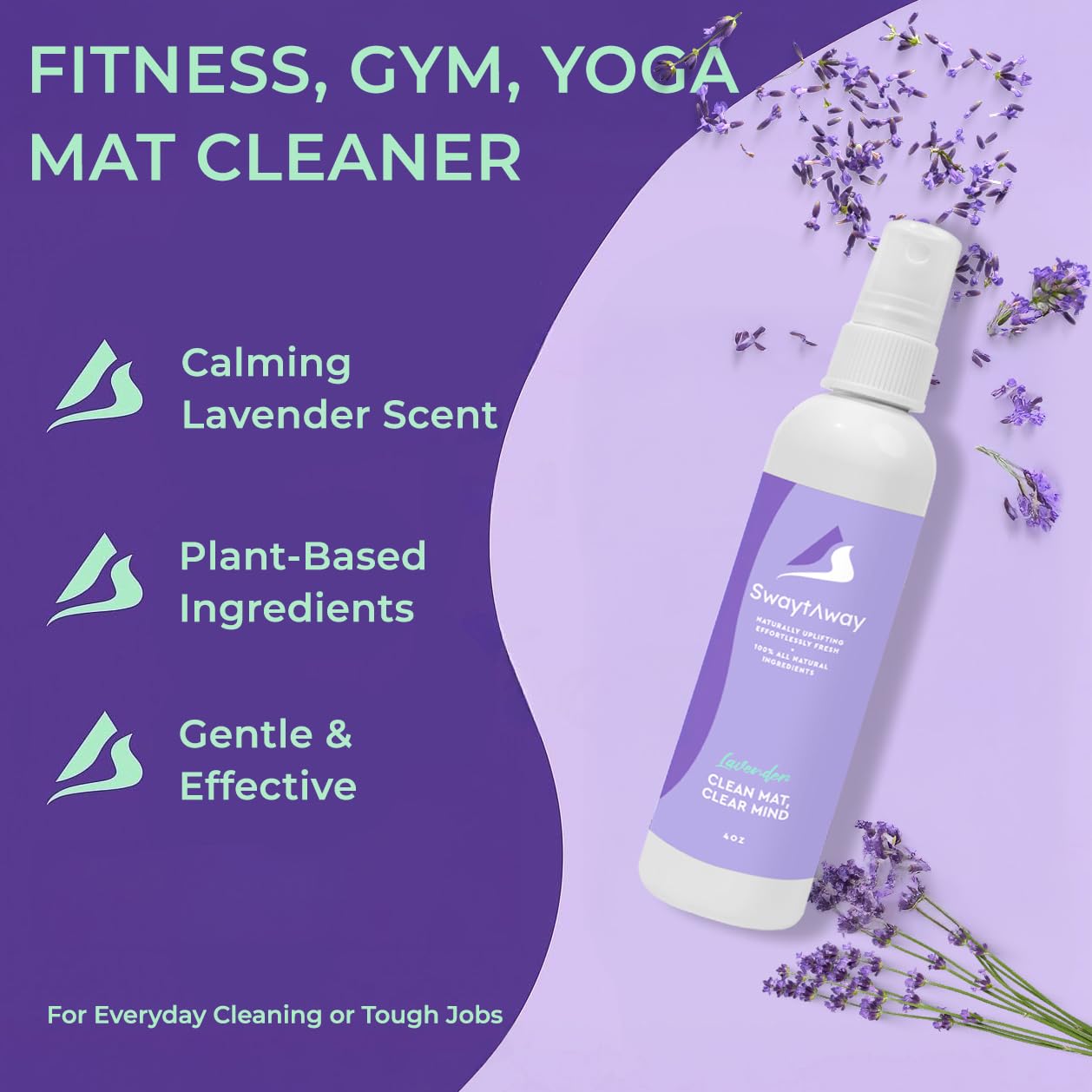 SwaytAway Fitness Mat Mist with Towel (8 Fl Oz)
