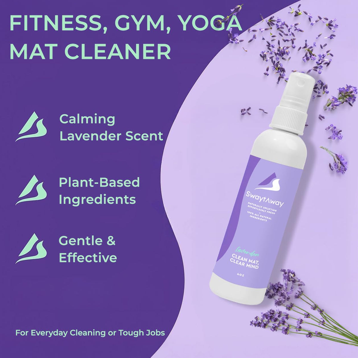 SwaytAway Fitness Mat Mist with Towel (4 Fl Oz)