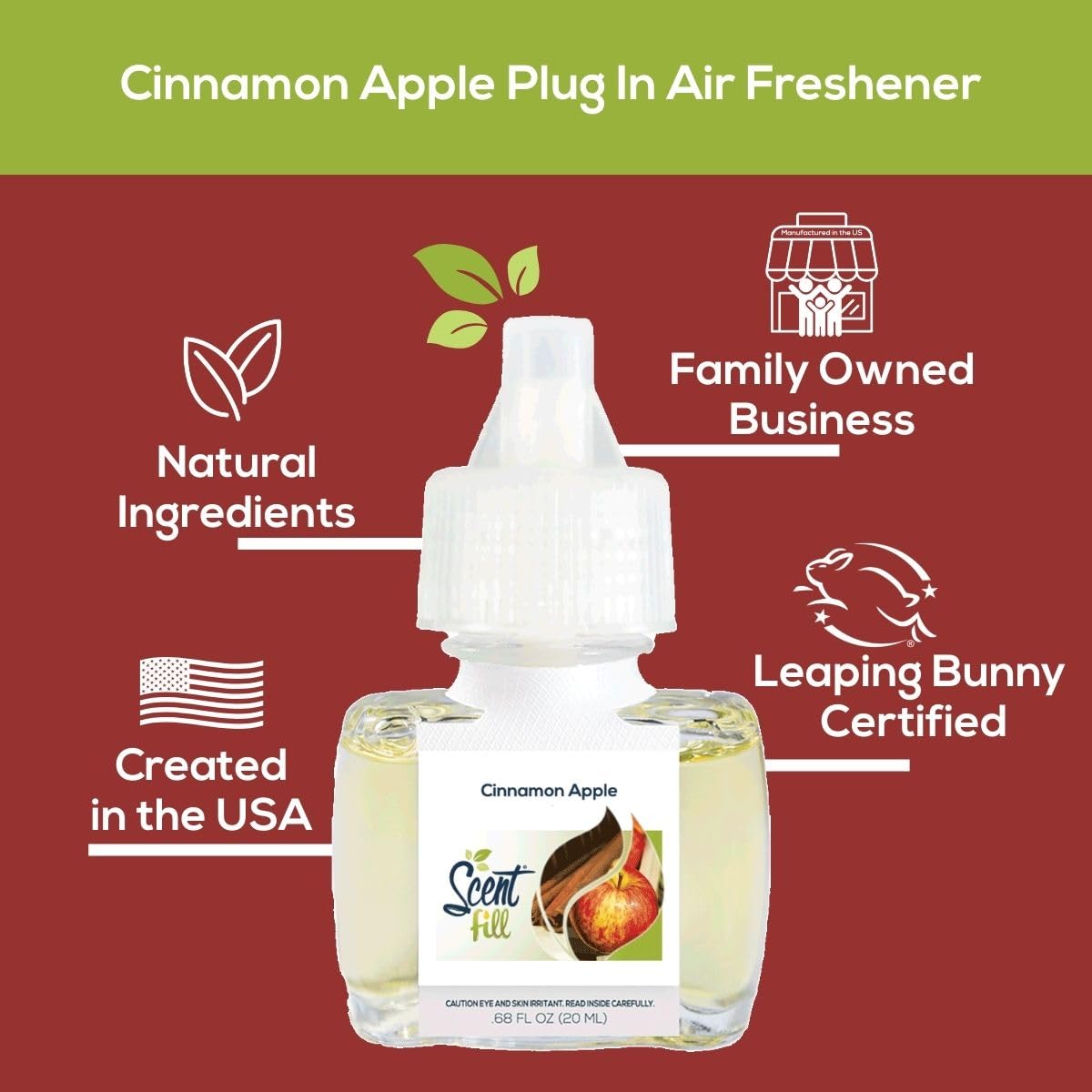 Cinnamon Apple Plug in Air Freshener (2.72 Fl Oz)