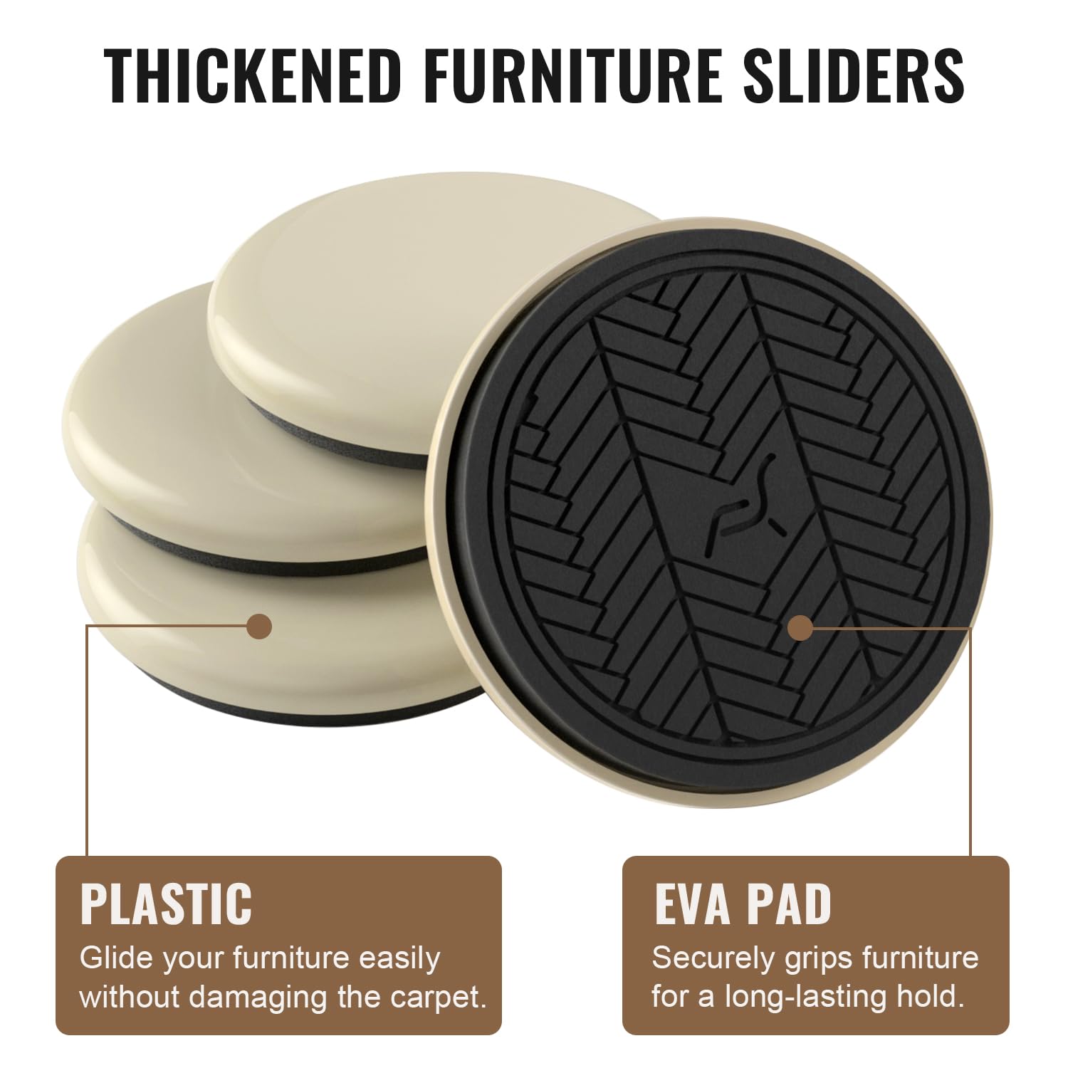 Furniture Sliders for Carpet (4 Count)