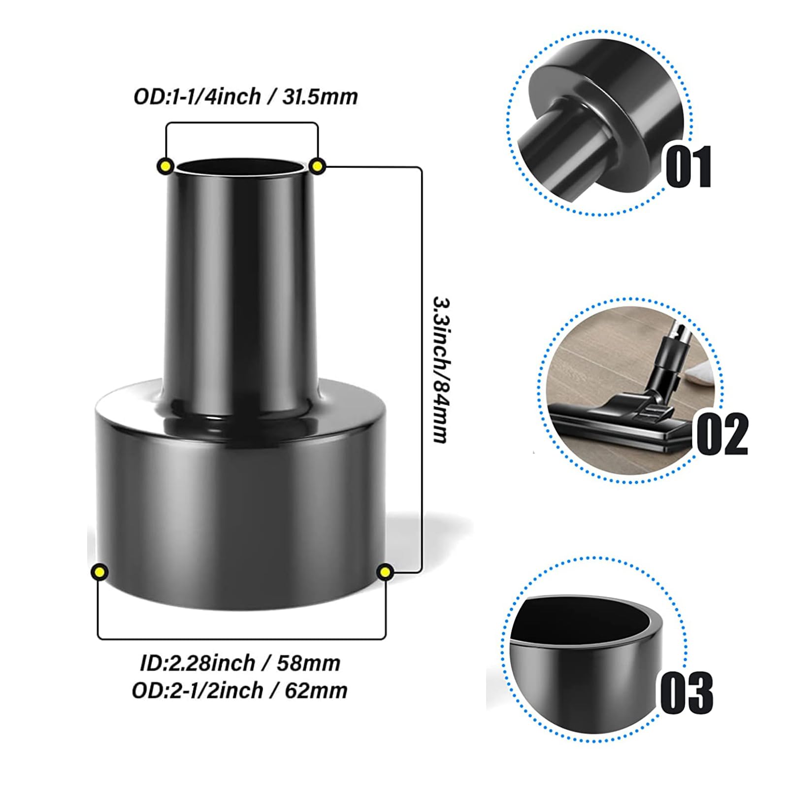 Universal Vacuum Attachments for Shop Vac Accessories Hose Adapter