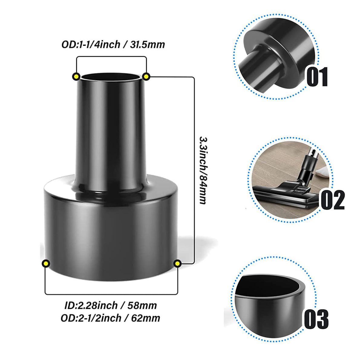 Universal Vacuum Attachments for Shop Vac Accessories Vacuum Adapter (10 Count)