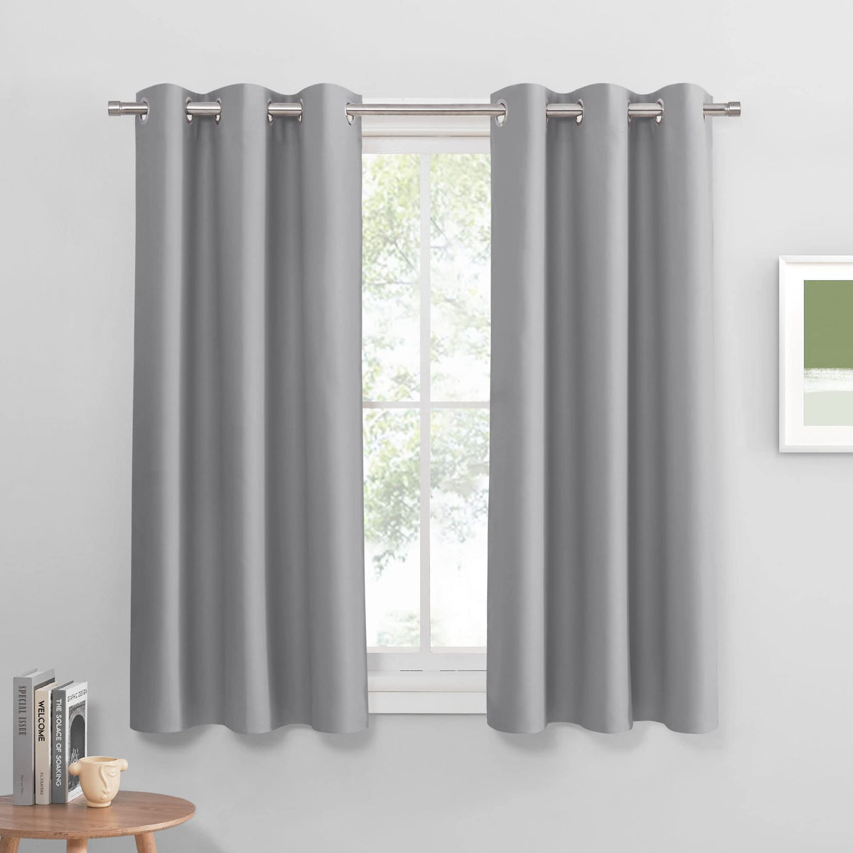 Sliver Grey Blackout Curtains (2 Count)