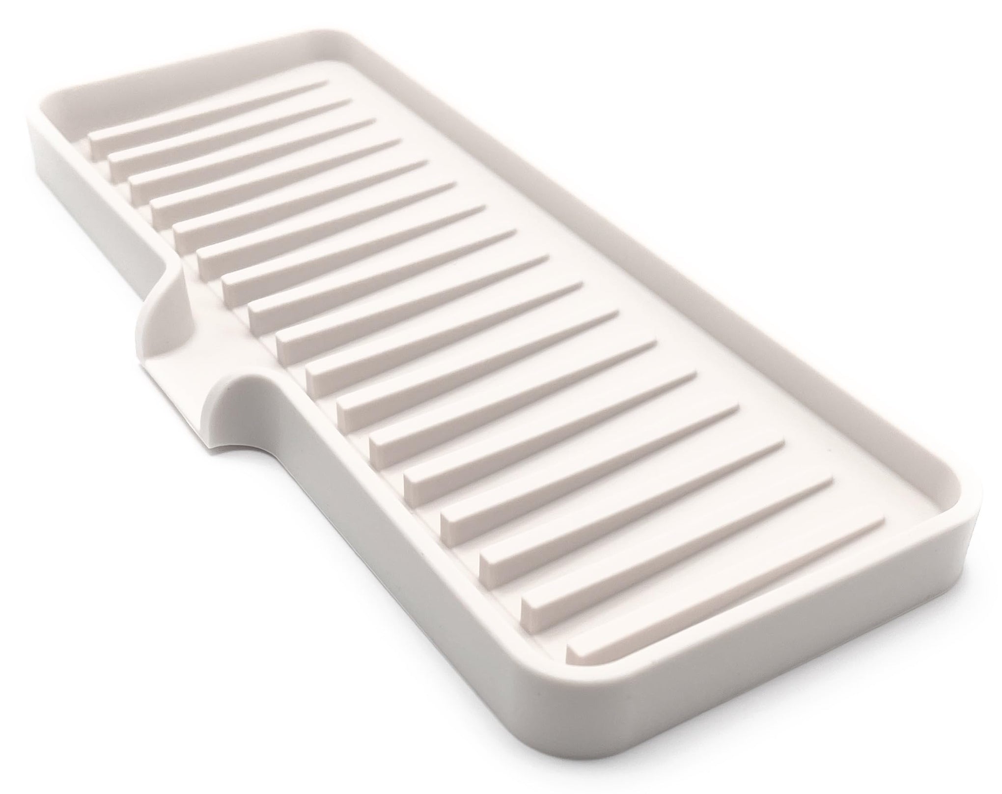 Silicone Soap Dish Tray and Sponge Holder with Drain Chute