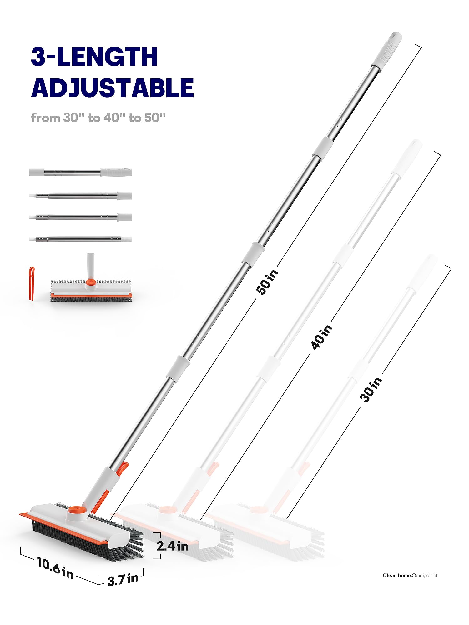 Floor Scrub Brush with Long Handle