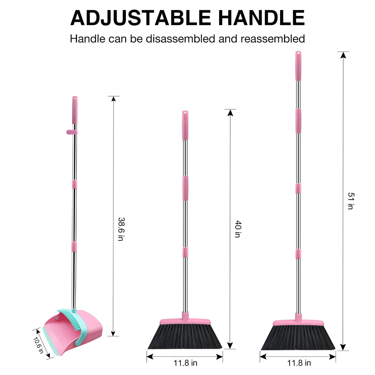 Broom and Dustpan Set with 52