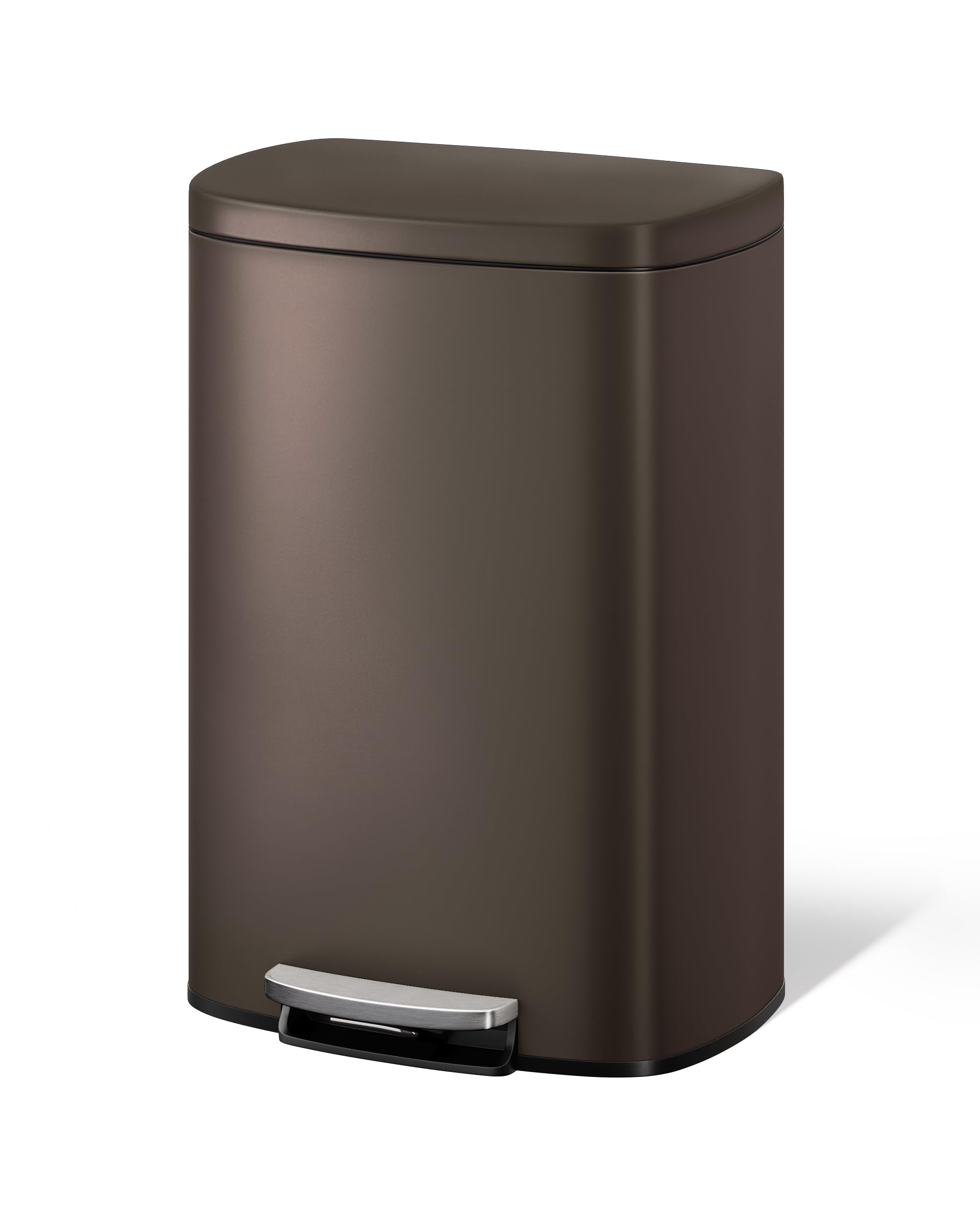 13 gal 50 L Metal Kitchen Trash Can with Lid
