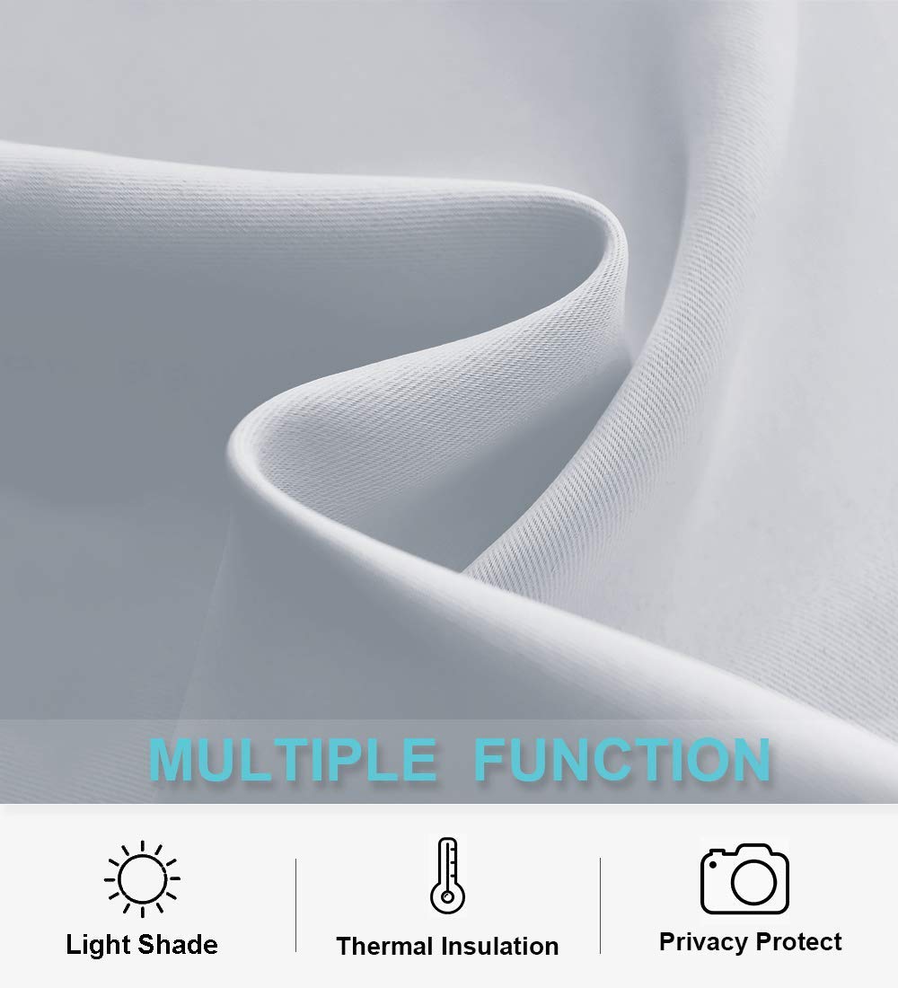 Short Grayish White Curtains for Small Bedroom Kitchen Cafe Window
