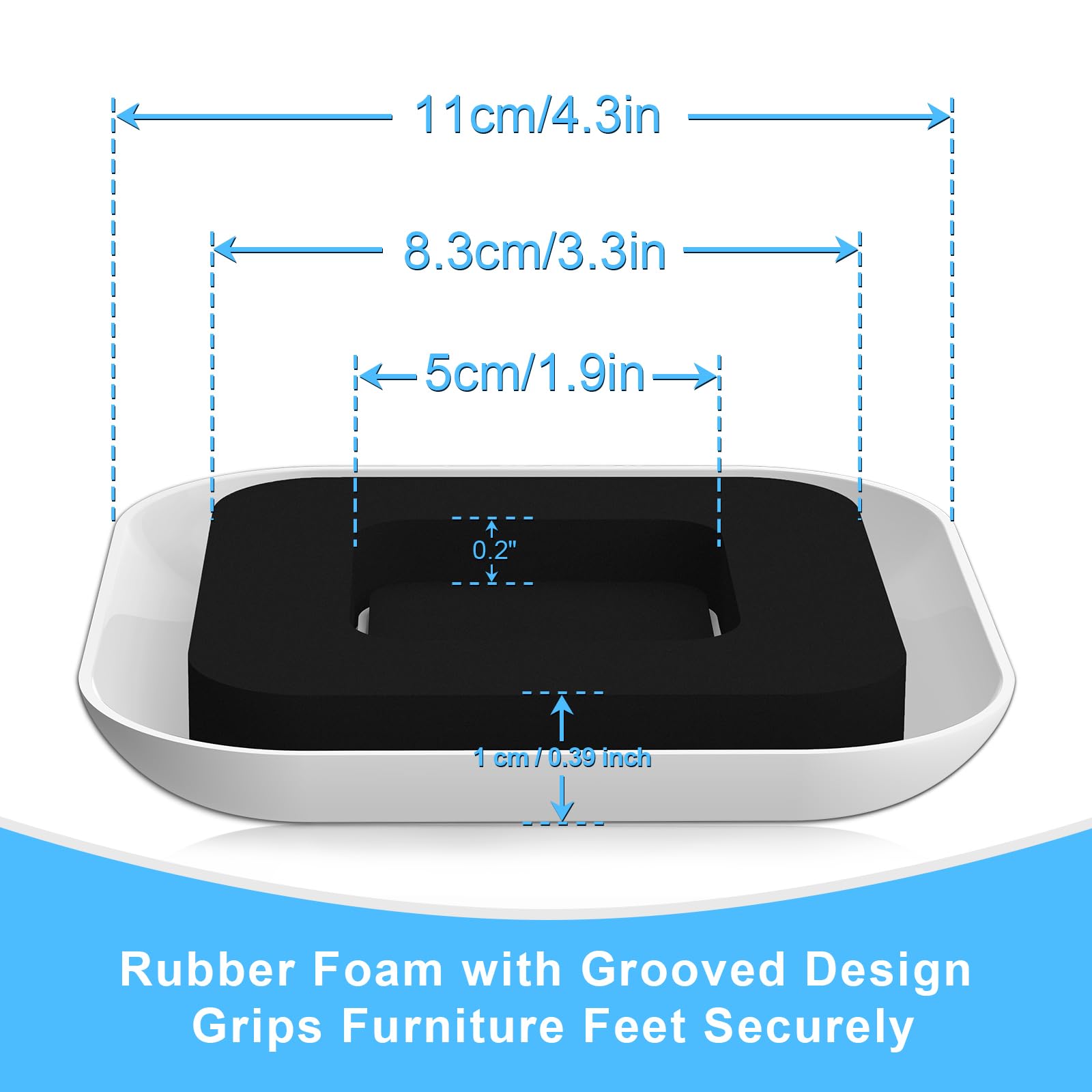 Upgrade Furniture Sliders with Groove (8 Count)