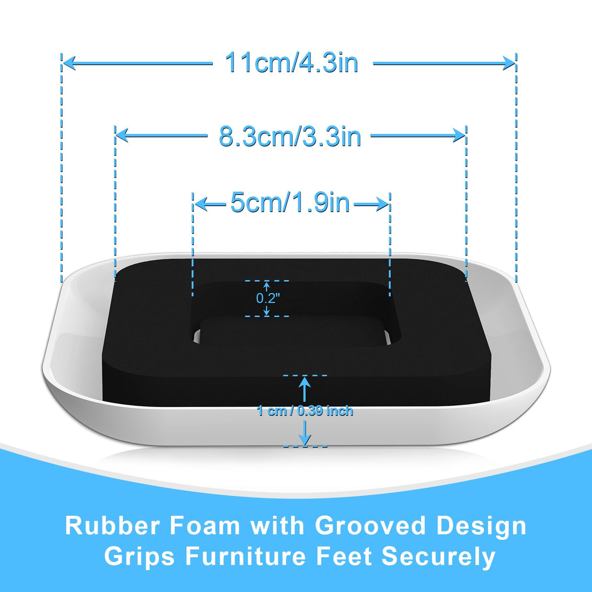 Upgrade Furniture Sliders with Groove (4 Count)