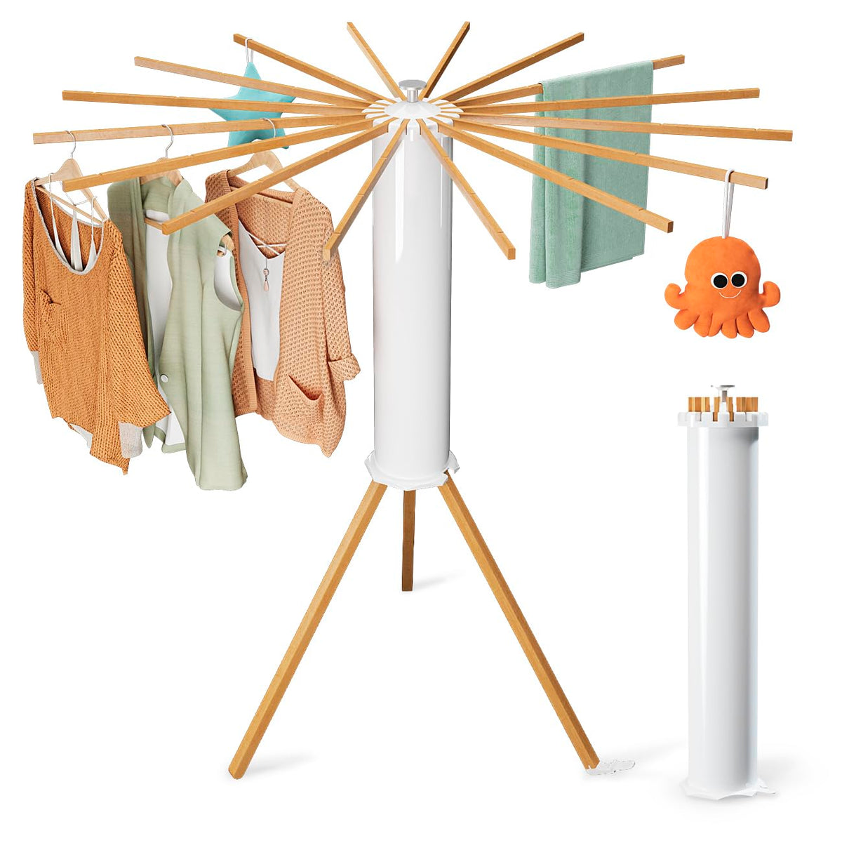 Cylinder Tripod Clothes Drying Rack