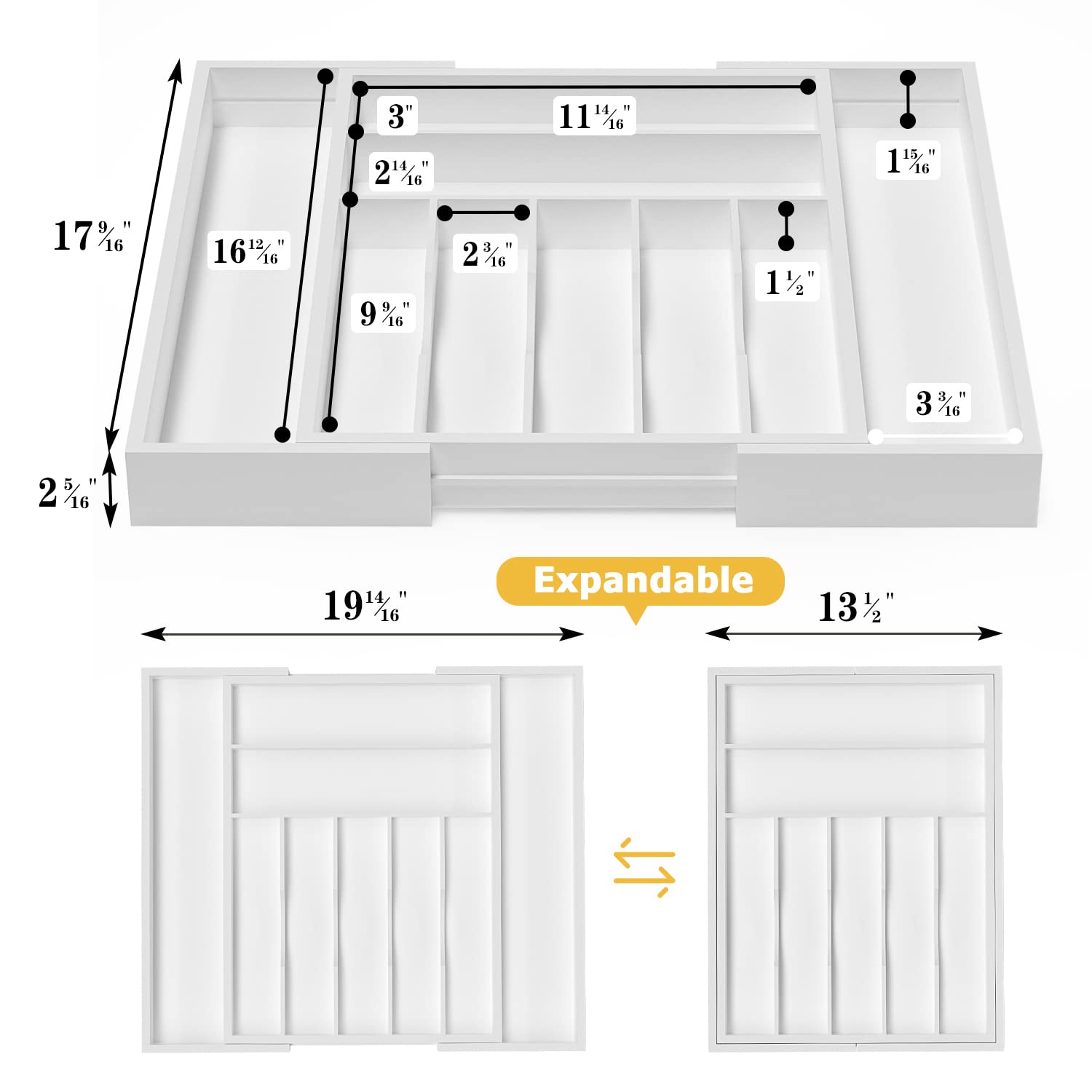 Utensil Organizer Silverware Drawer Organizer