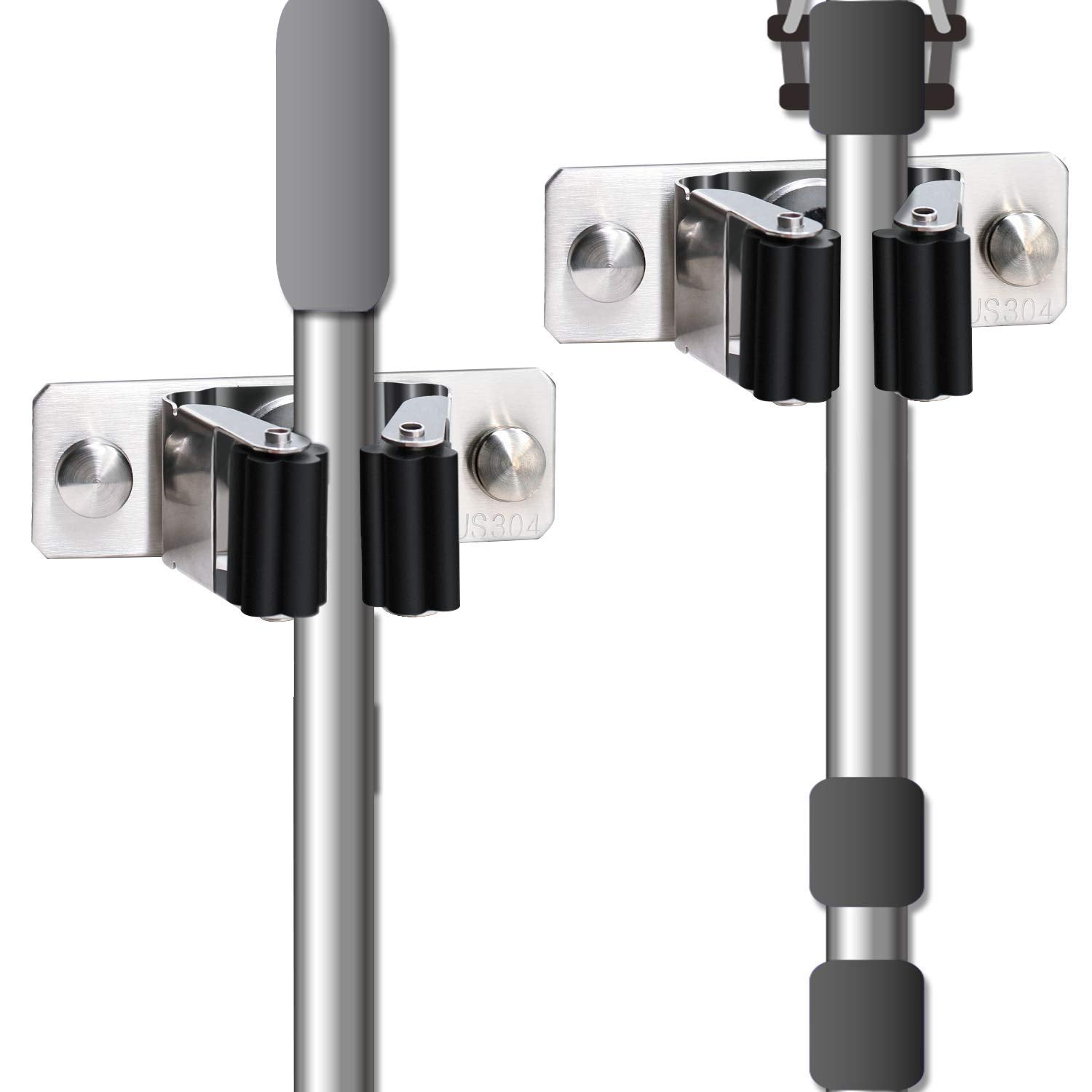 Mop and Broom Holder Wall Mount (5.9 Ounce)