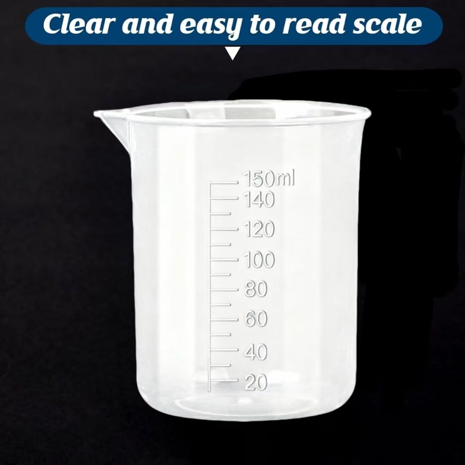 6 Pack 150ml Plastic Lab Beakers (6 Count)