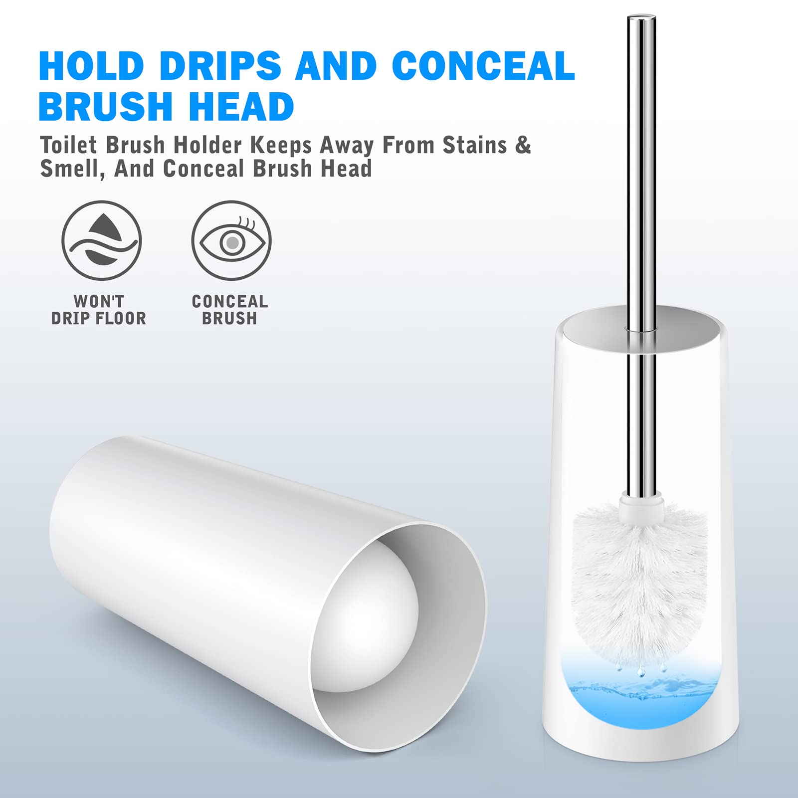 Toilet Brush and Holder (2 Count)