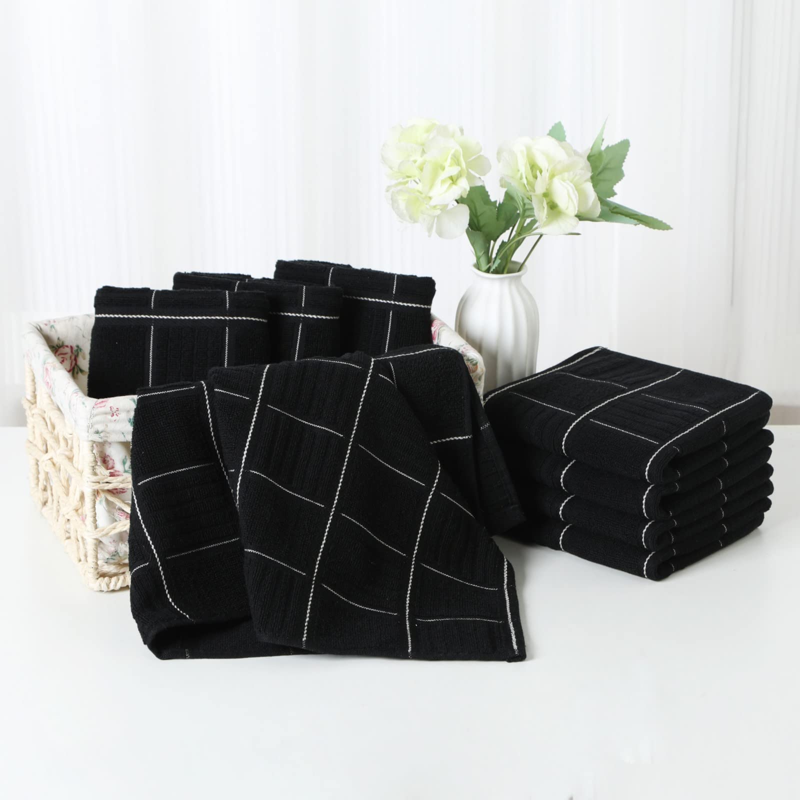 Kitchen Towels and Dishcloths Set (8 Count)