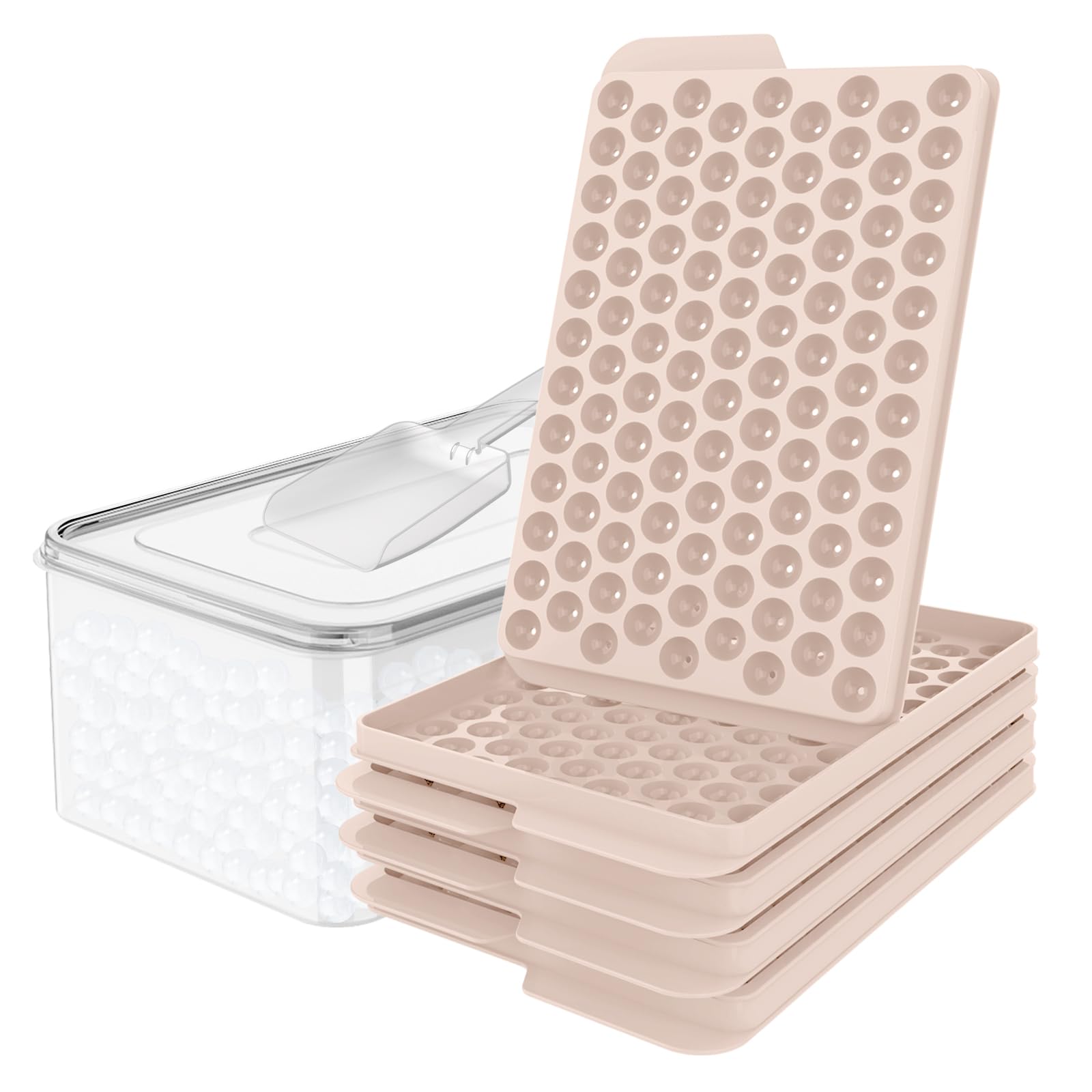 Mini Ice Cube Trays for Freezer with Lid (13.48 Ounce)