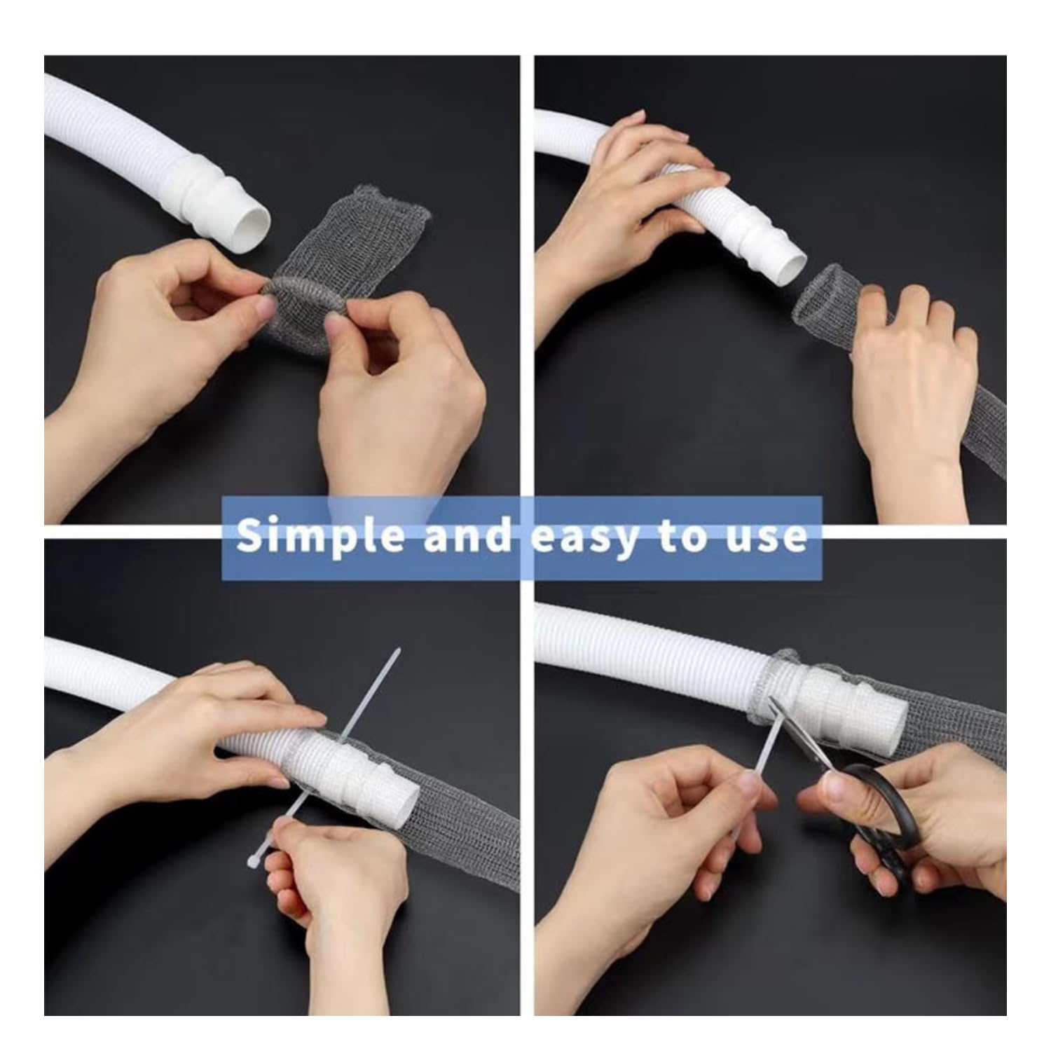 Stainless Steel Lint Traps for Washing Machine Drain Hose (12 Count)