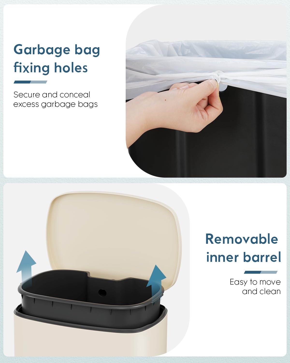 13.2 +1.3 Gallon Step Trash Can w