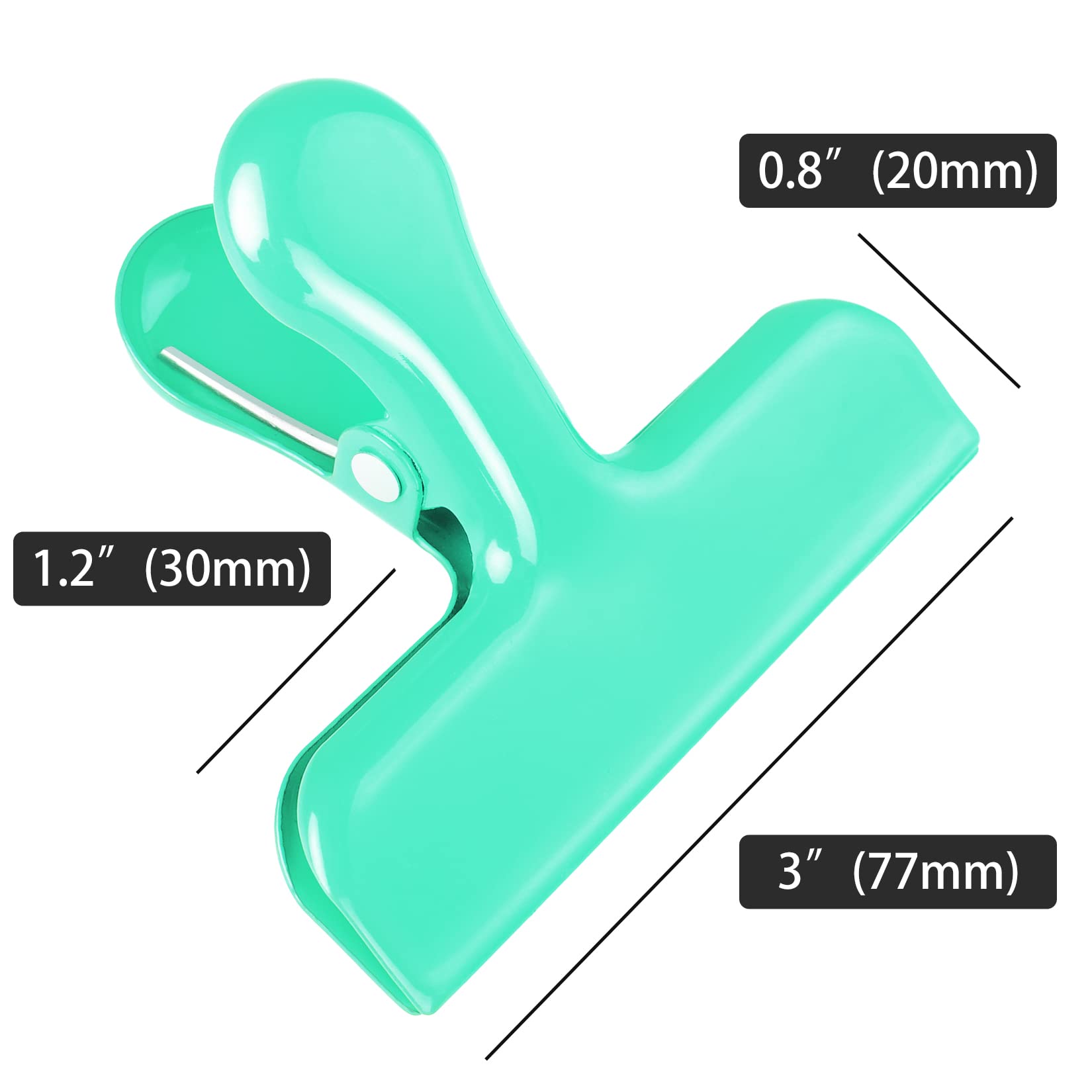 Chip Clip 8 Pack Green Bag Clips for Food Storage and Pantry Use (8 Count)