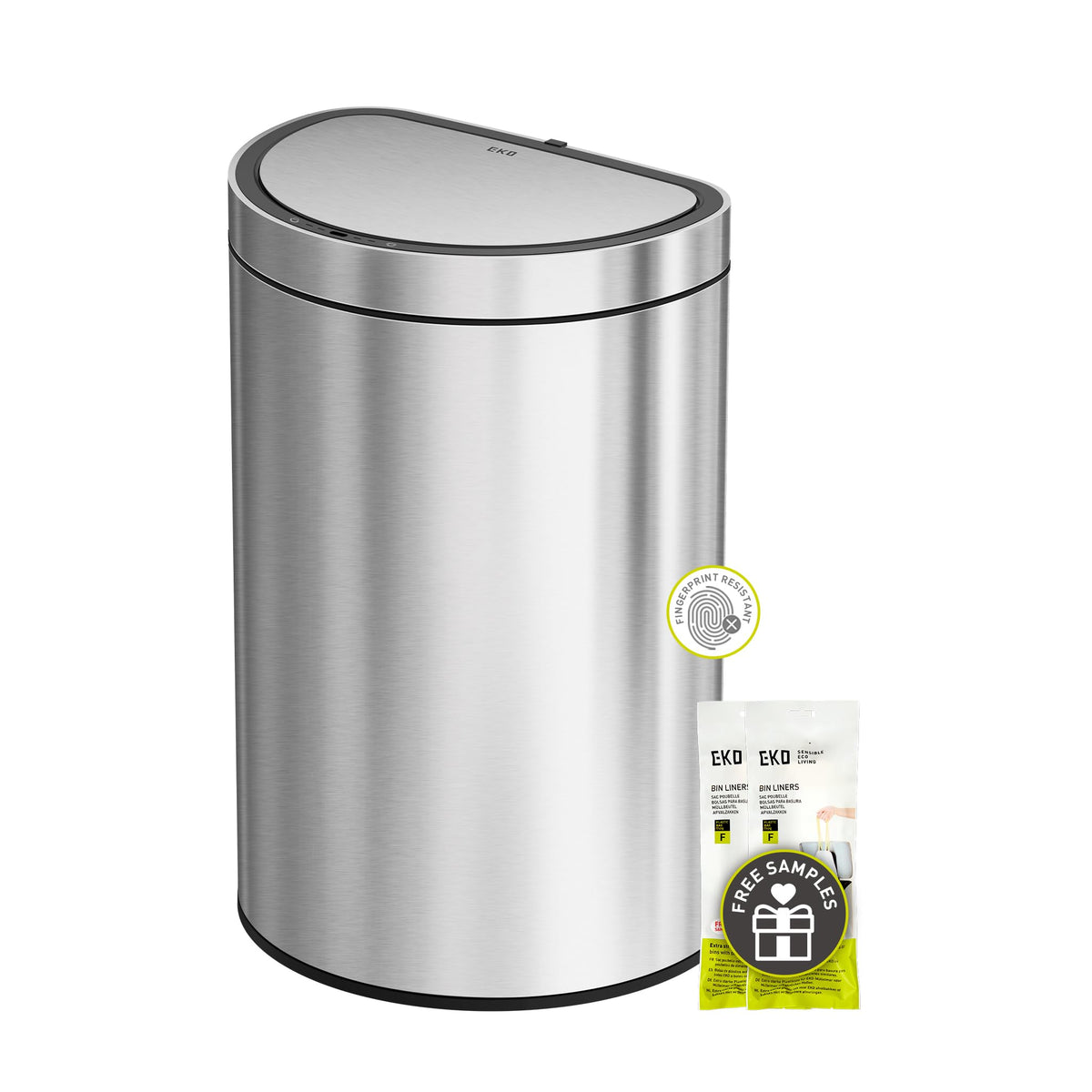 Mirage Semi Round Motion Sensor Trash Can or Recycling Bin