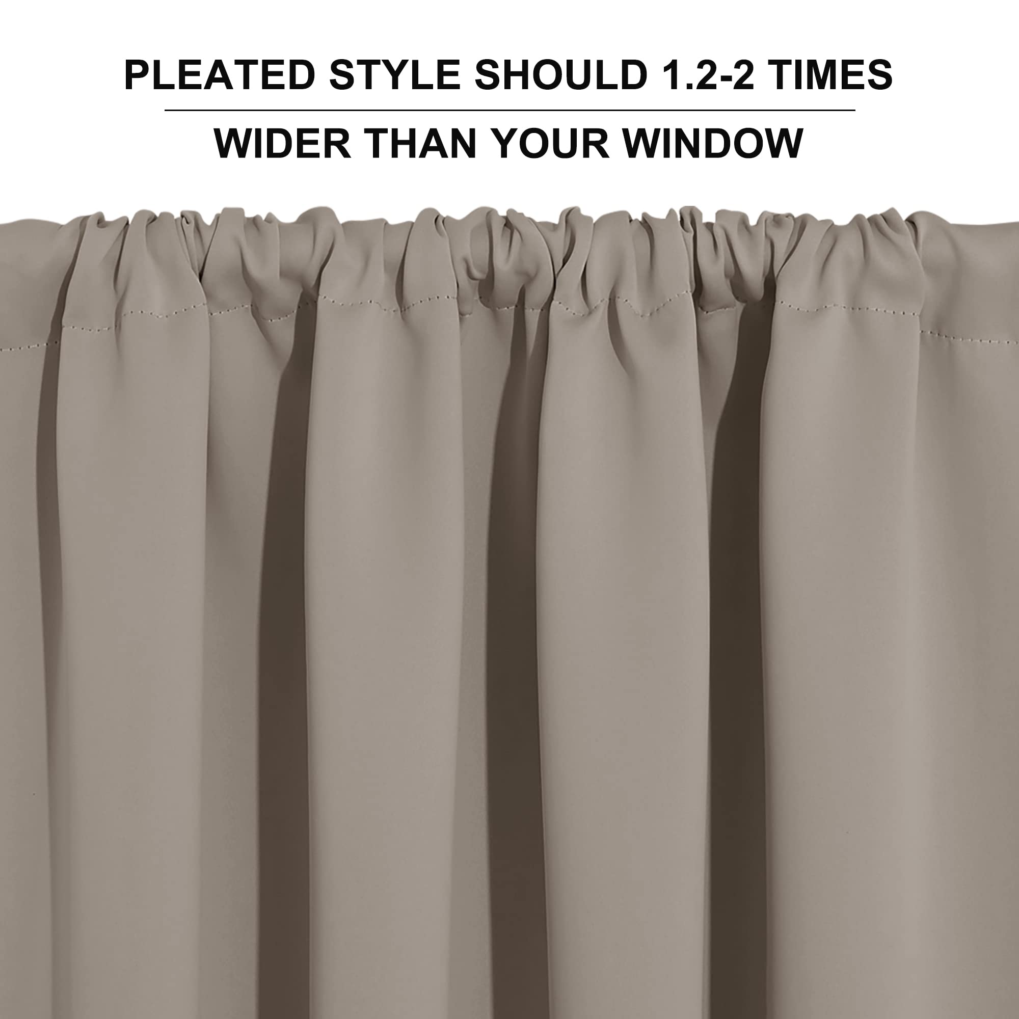 Large Blackout Curtains for Bedroom Living Room 84 inches Long (2 Count)
