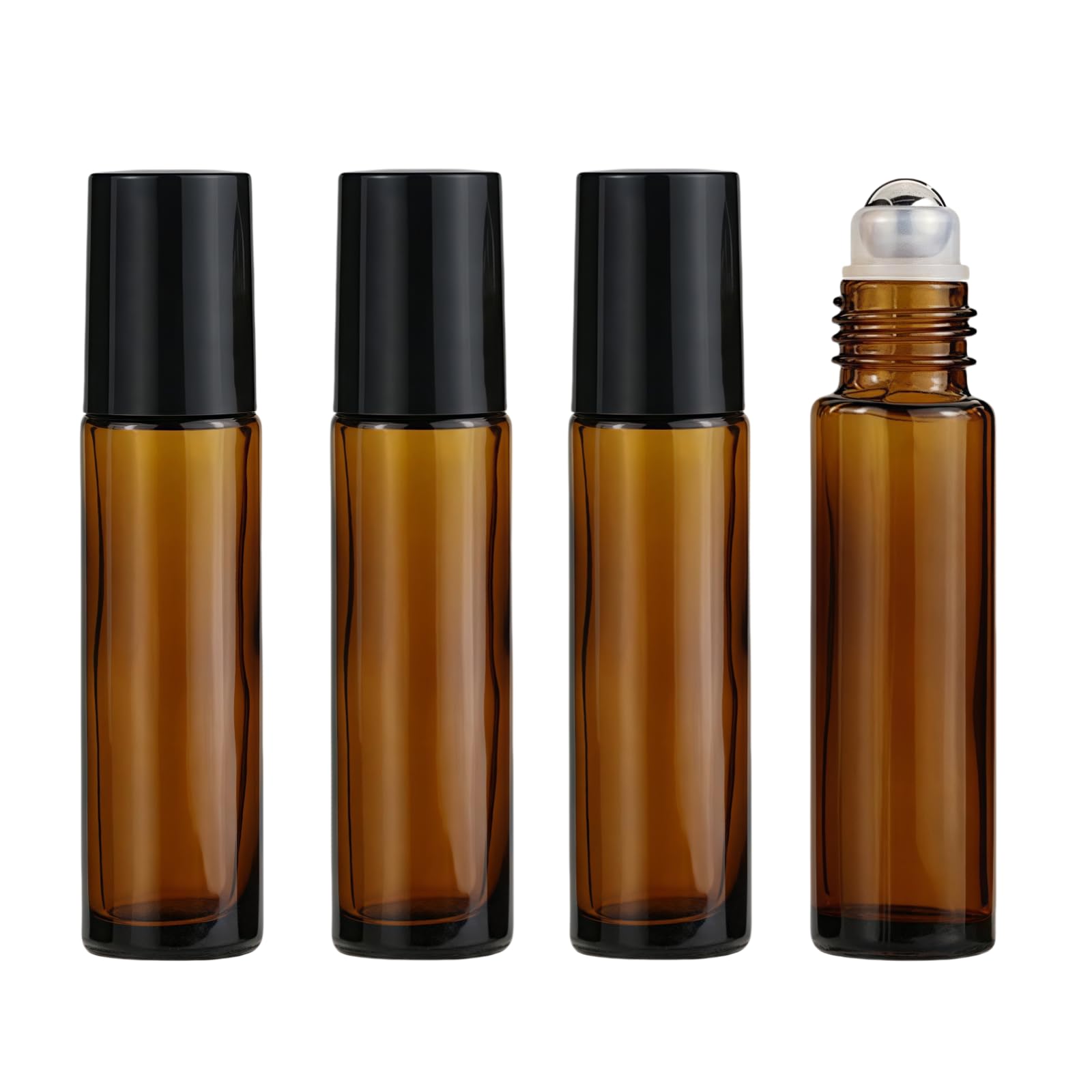 4 Pack 10ml Oil Essential Stainless Roller Bottles (4 Count)