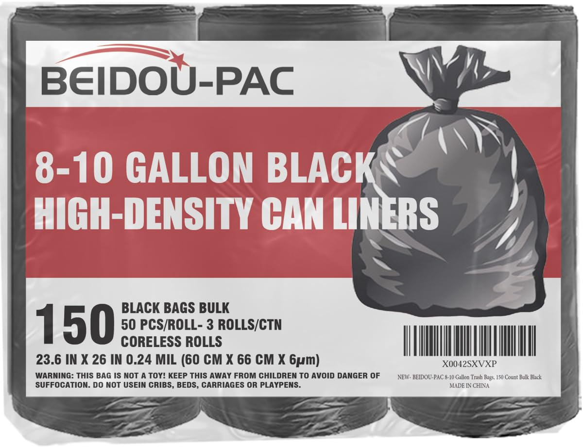 8 10 Gallon Trash Bags (150 Count)