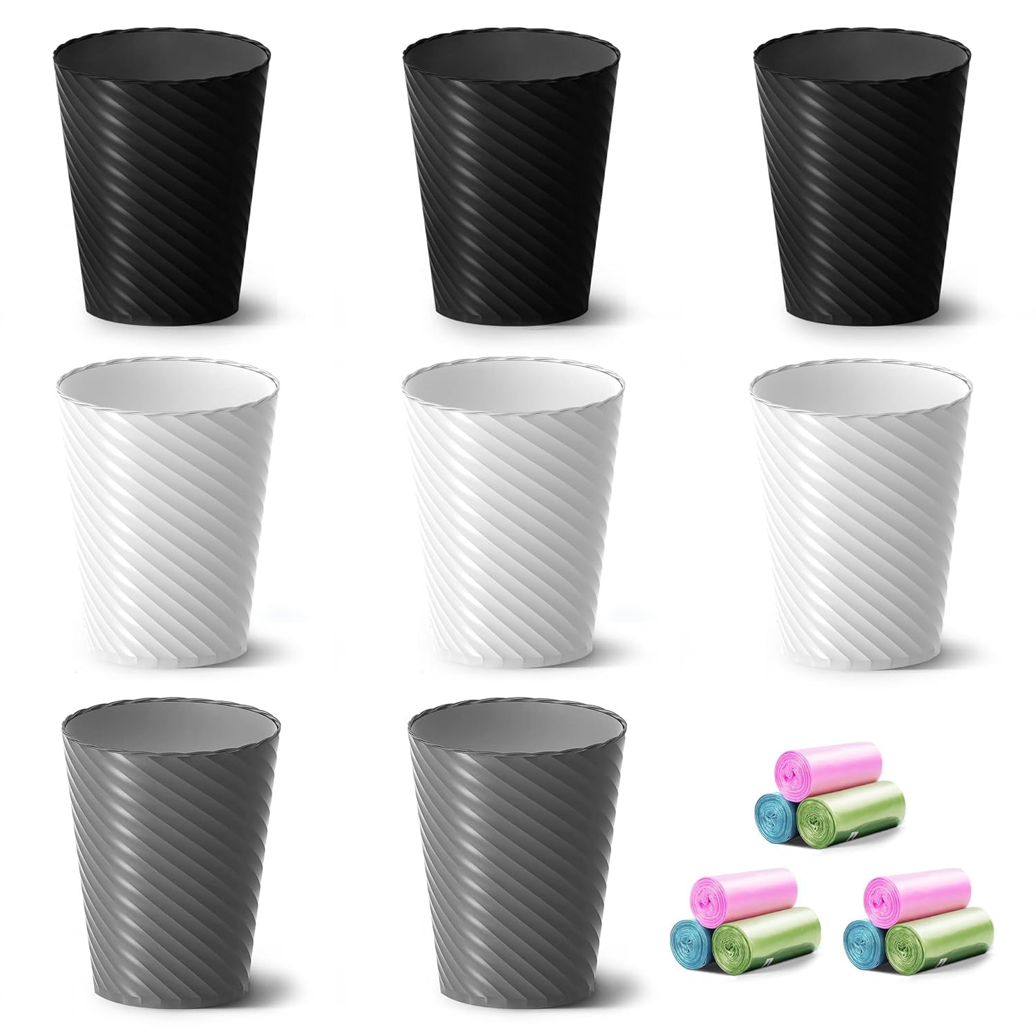 Bathroom Trash Can 8 Pack (8 Count)