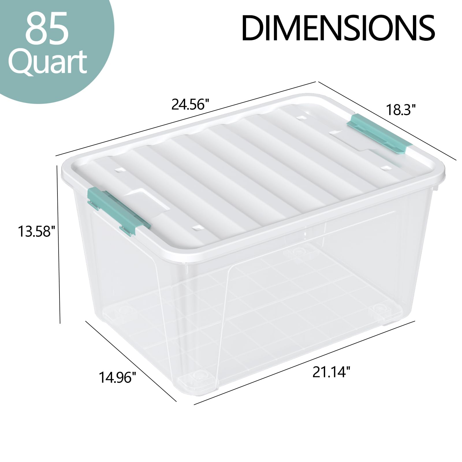 85 Qt Storage Box with Latching Lid (2 Count)