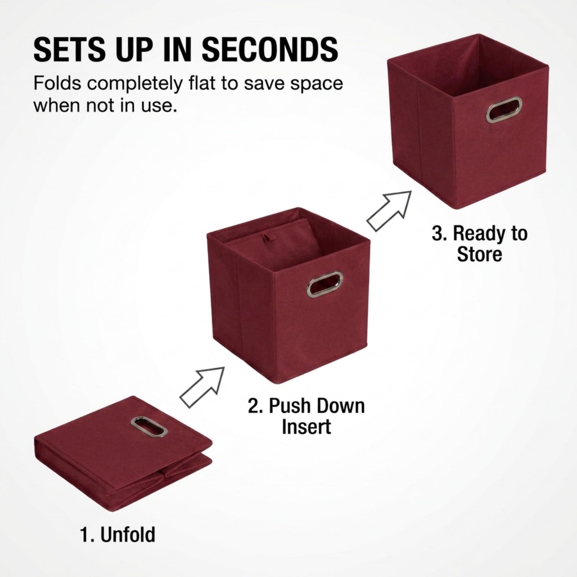 Fabric Storage Bins 6 Piece Set