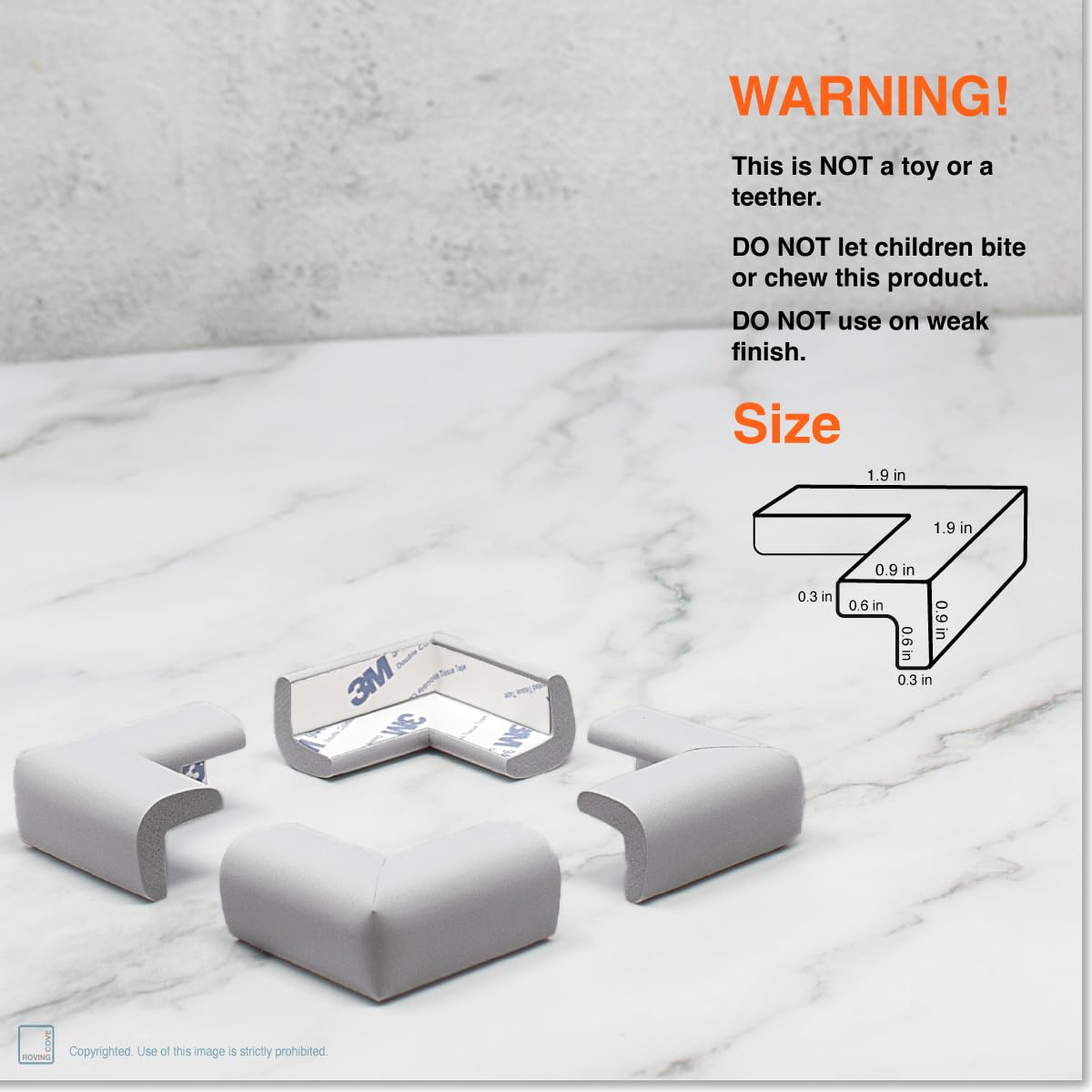 Slimfit Corner Protector for Baby Proofing (8 Count)