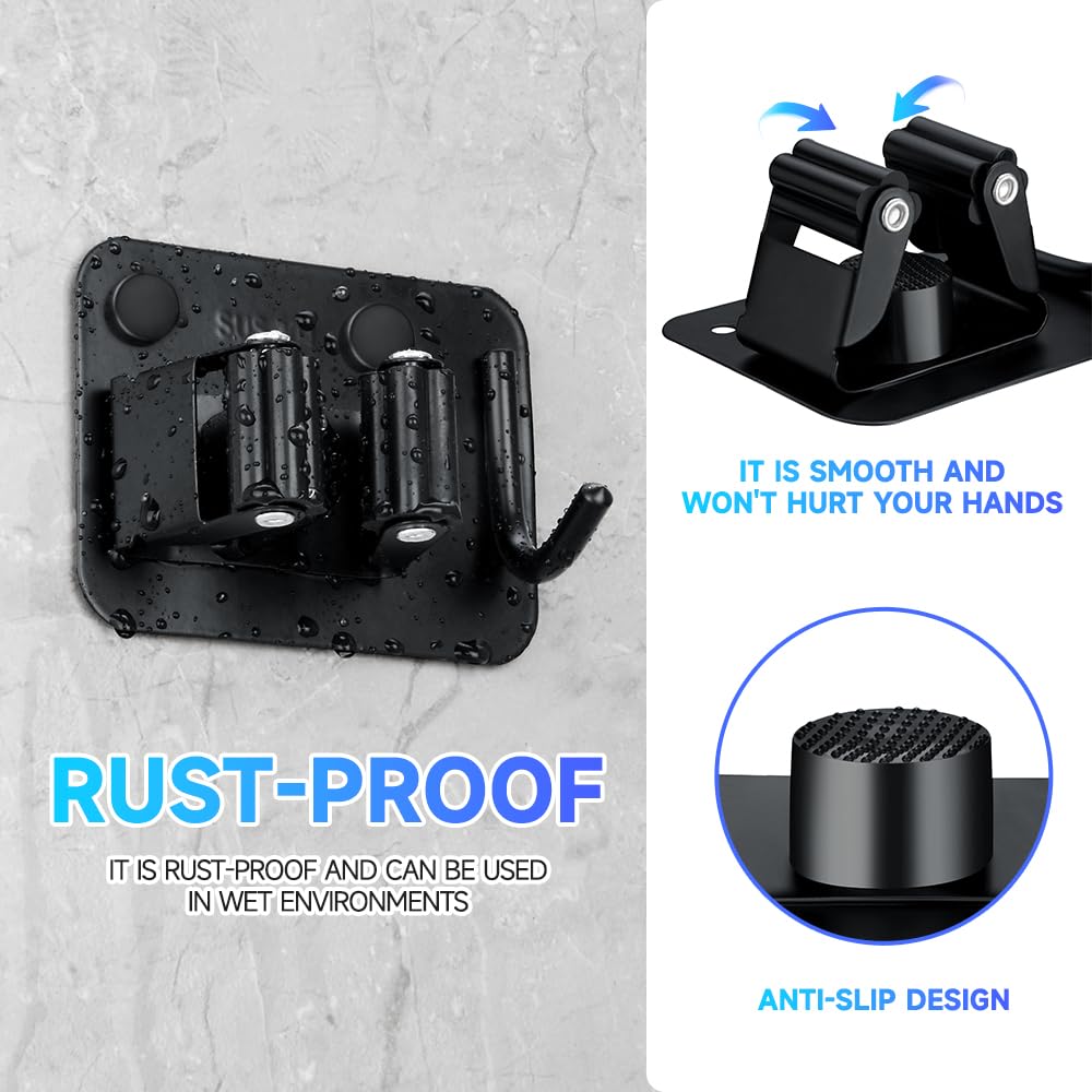 2 Pack Broom Holder with Heavy Duty Hooks (6.24 Ounce)