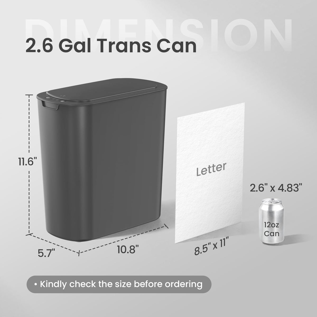 Automatic Small Bathroom Trash Can with Lid