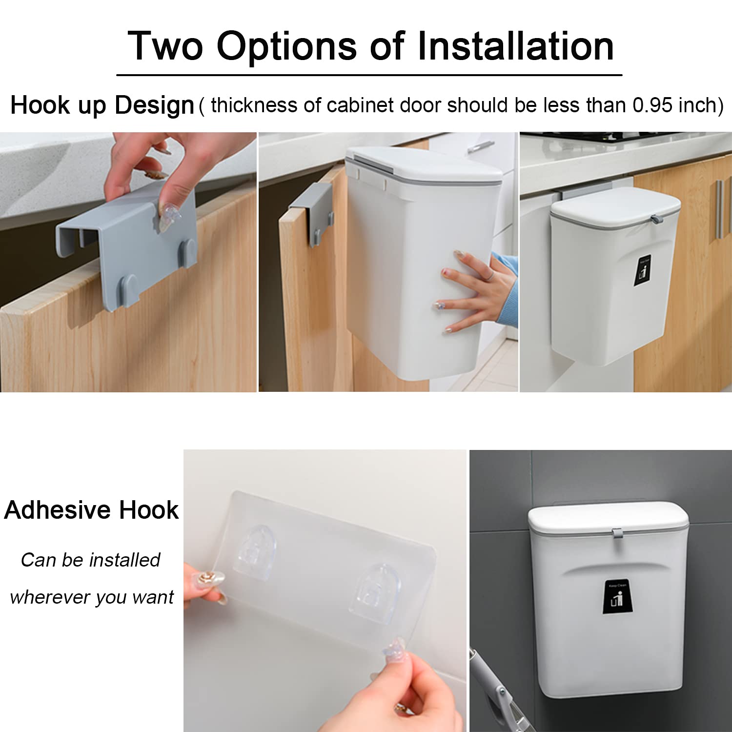 2.4 Gallon Kitchen Compost Bin for Counter Top or Under Sink