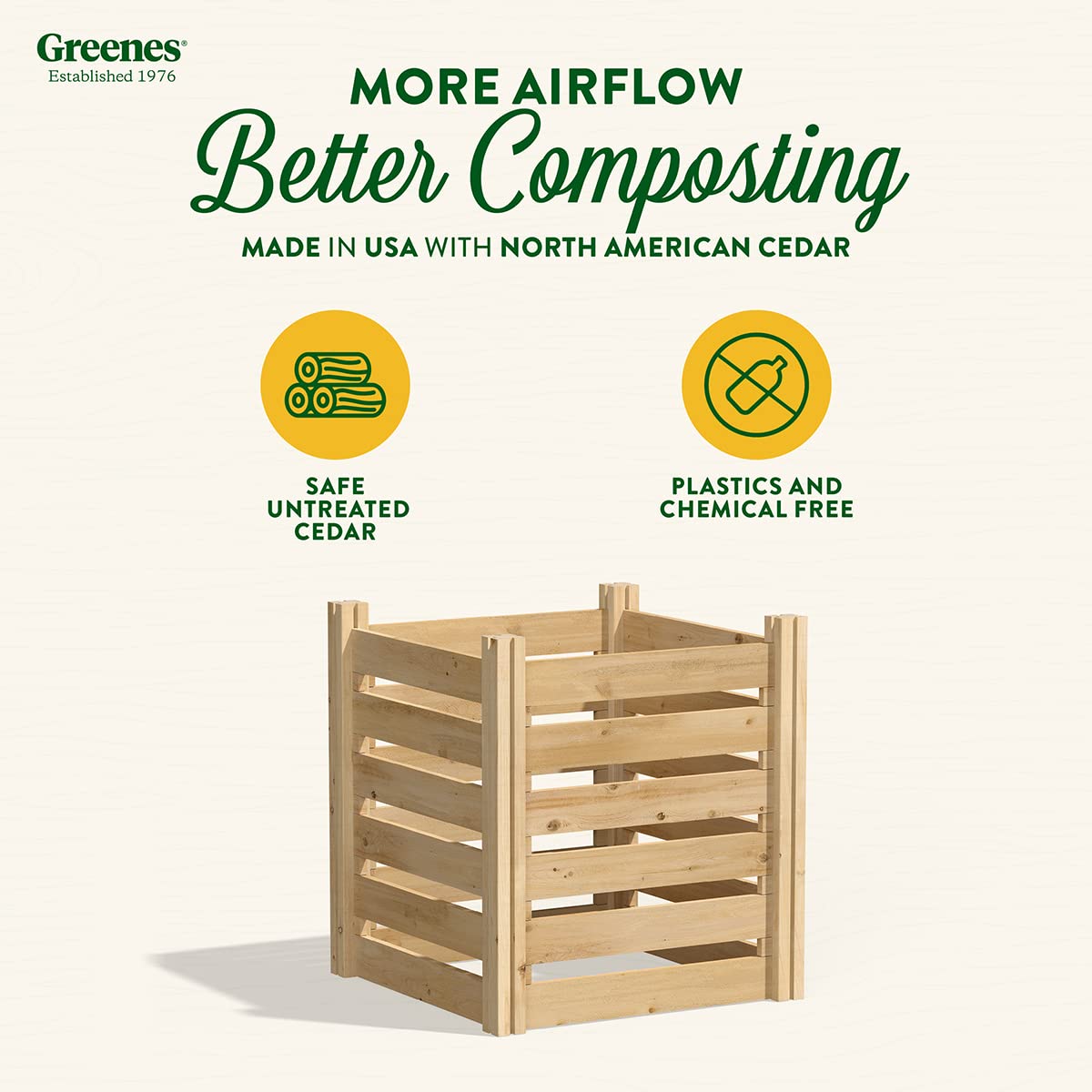 Premium Cedar Wood Composter