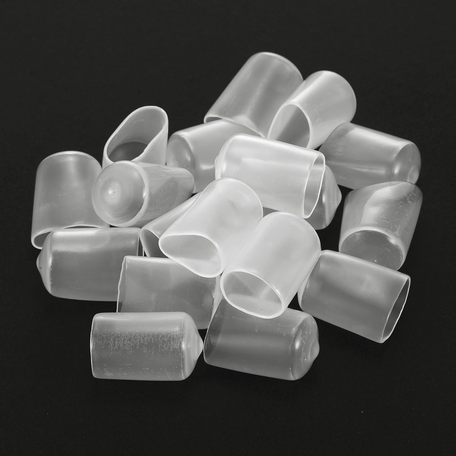 20pcs Rubber End Caps Protective Caps 17mm ID Vinyl PVC Round Tube Bolt Cap Cover Screw Thread Protectors