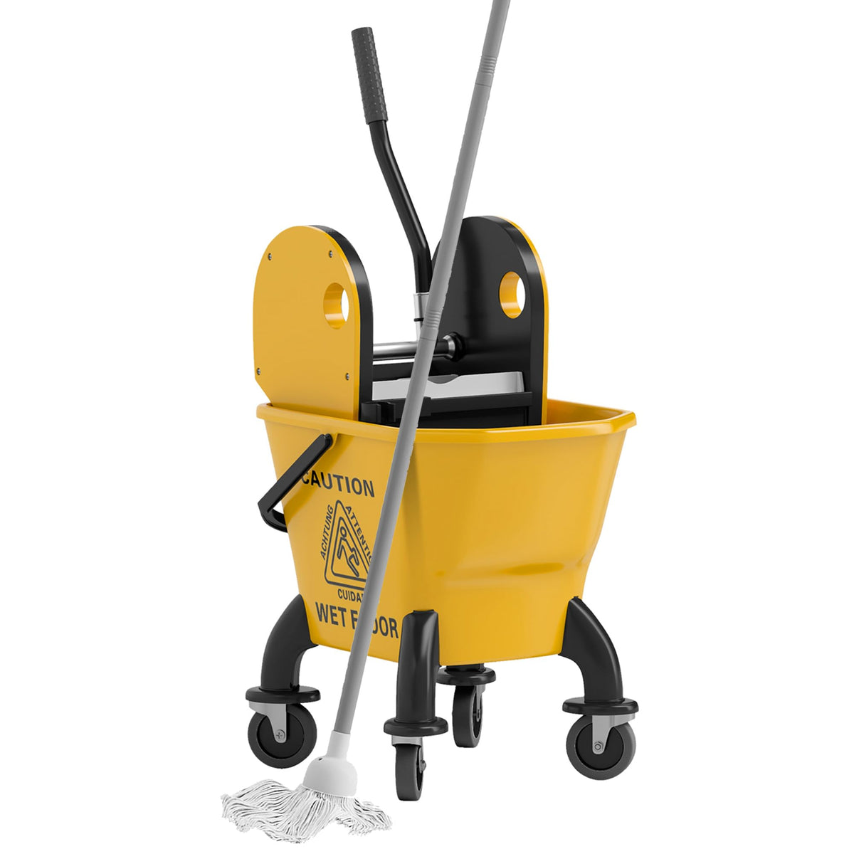 Mop Bucket with Wringer on Wheels