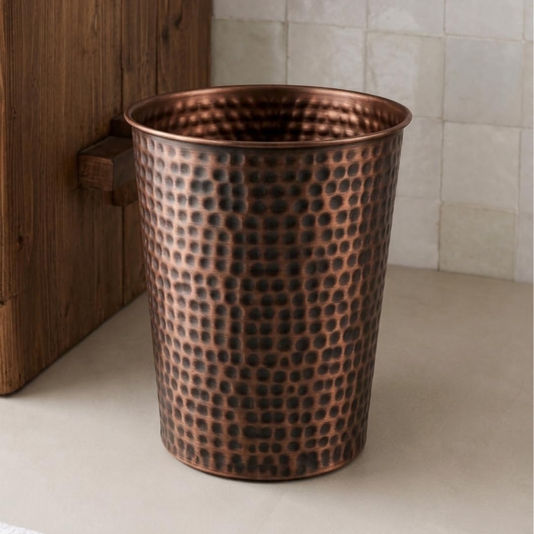 Metal Bathroom Trash Can