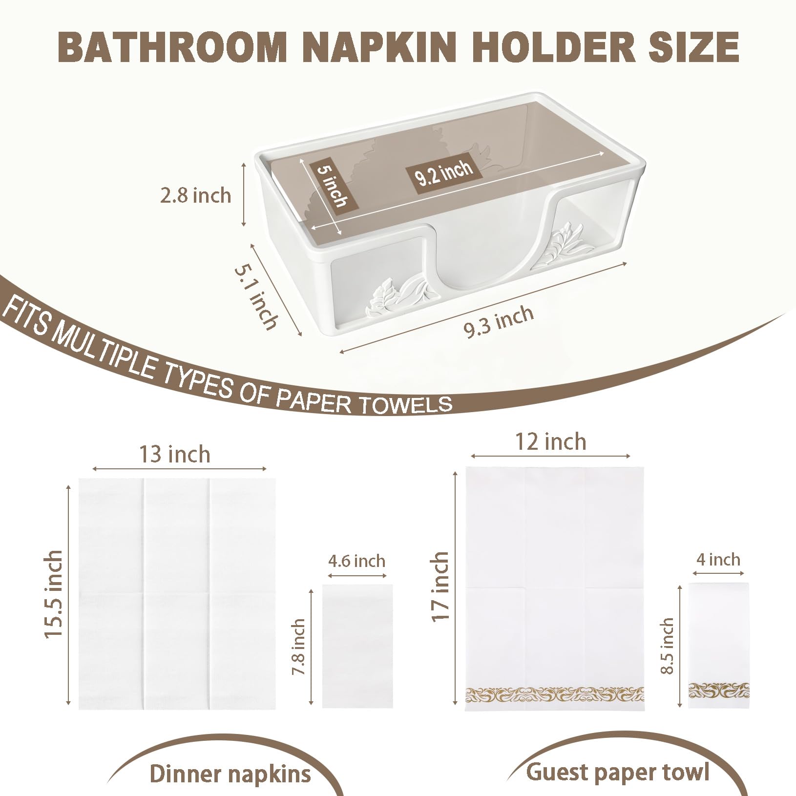 Metal Napkin Holder for Bathroom and Kitchen