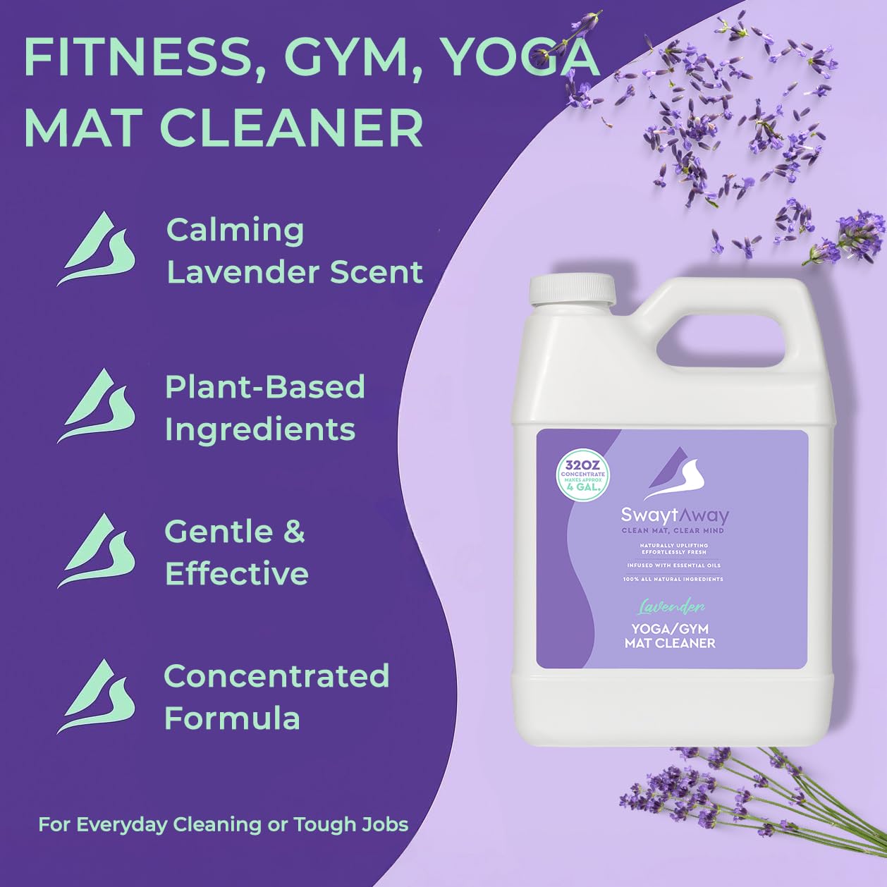 SwaytAway Fitness Mat Cleaner Concentrate Lavender (32 Fl Oz)