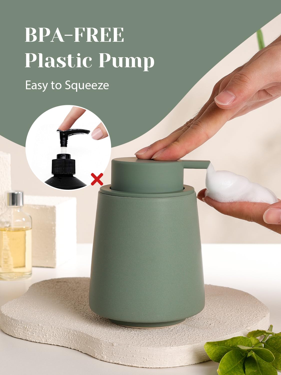 Ceramic Foaming Soap Dispenser