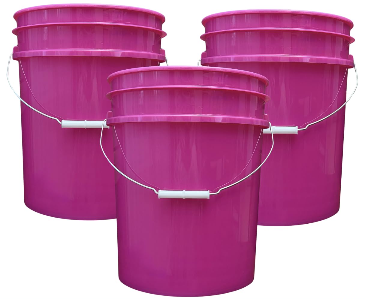 5 Gallon Premium HPDE Plastic Bucket (3 Count)