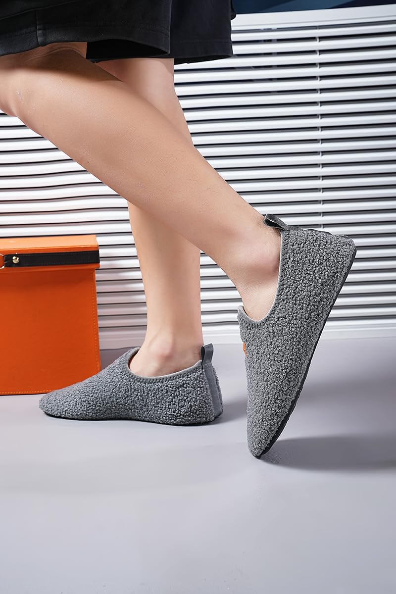 Adult Indoor House Slippers Socks Travel Lightweight Comfort Non Slip Grip House Floor Home Shoes for Women Men