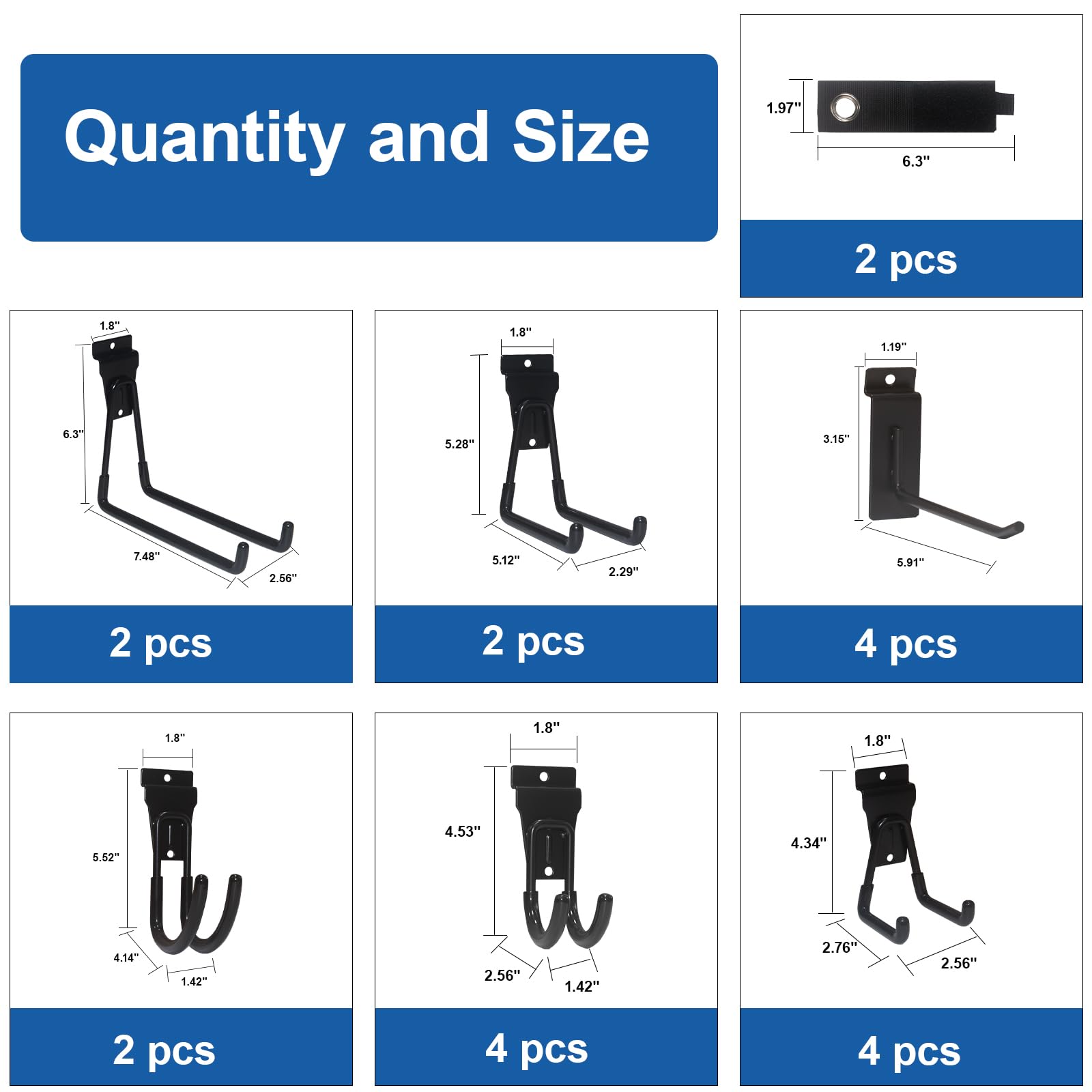 20 PCS Slatwall Accessories Kit for Garage Rooms Shops Storage Organizing Display